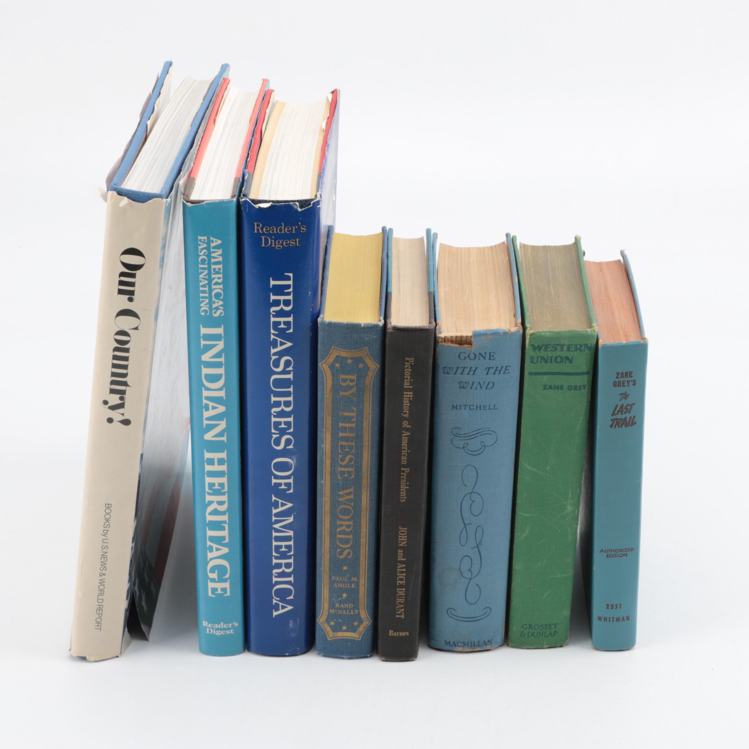 Assorted Vintage Hardcover Books featuring "Gone with the Wind"