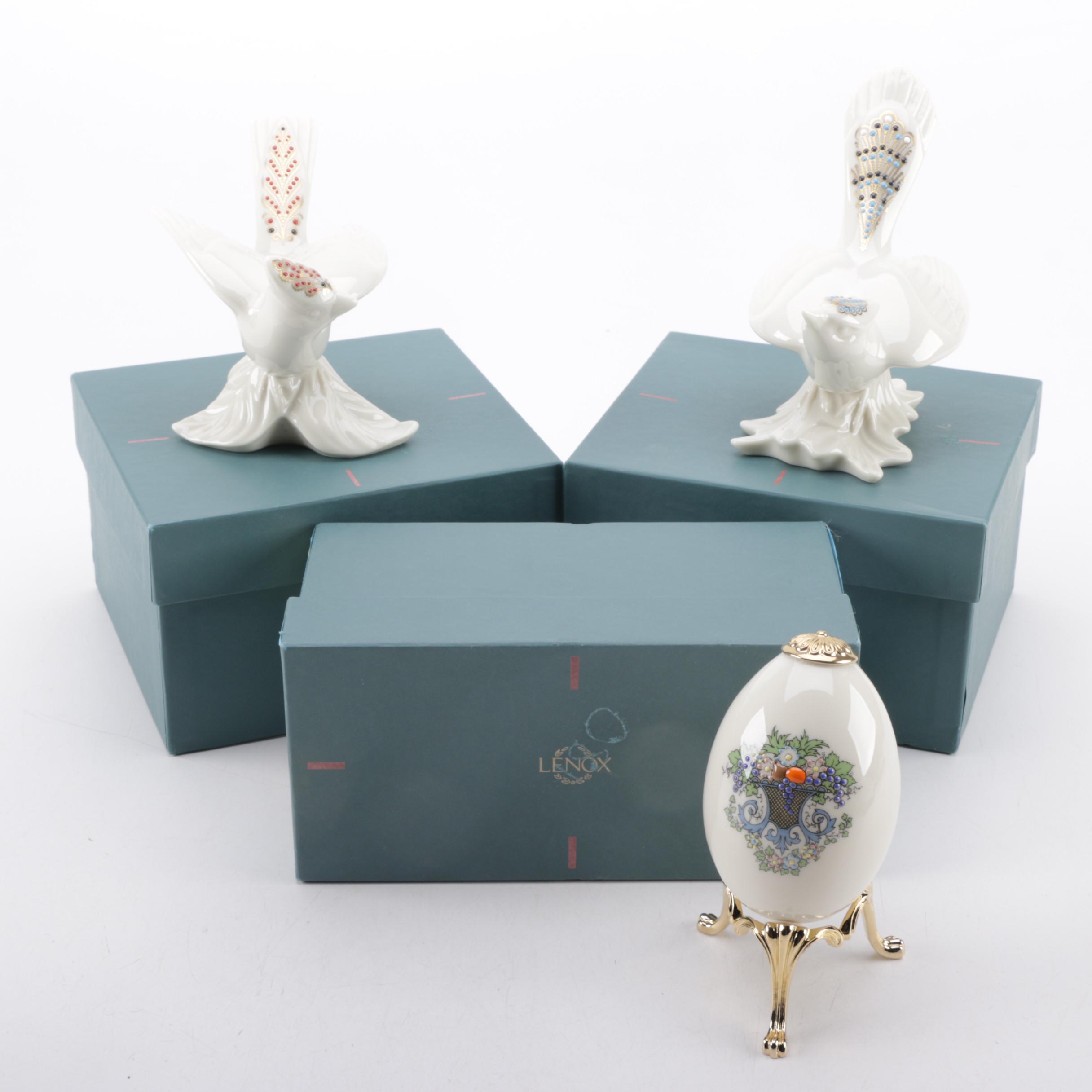 1994 Lenox "Jewel" and "Treasures" China Figurines