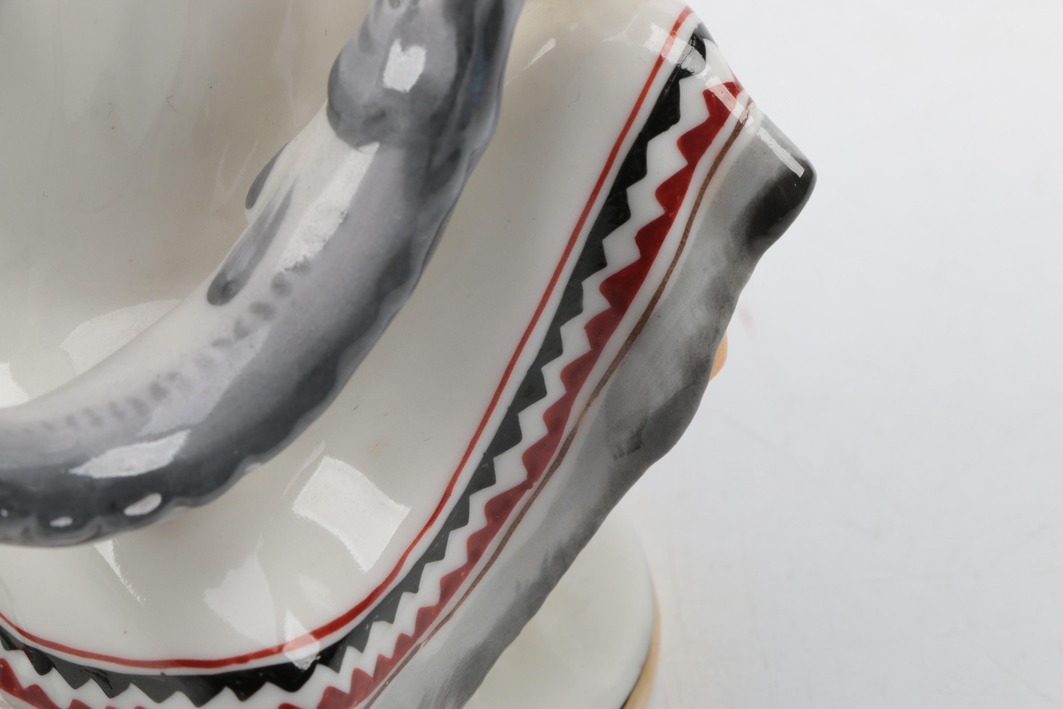 Lomonosov Eskimo Girl Fishing Figurine