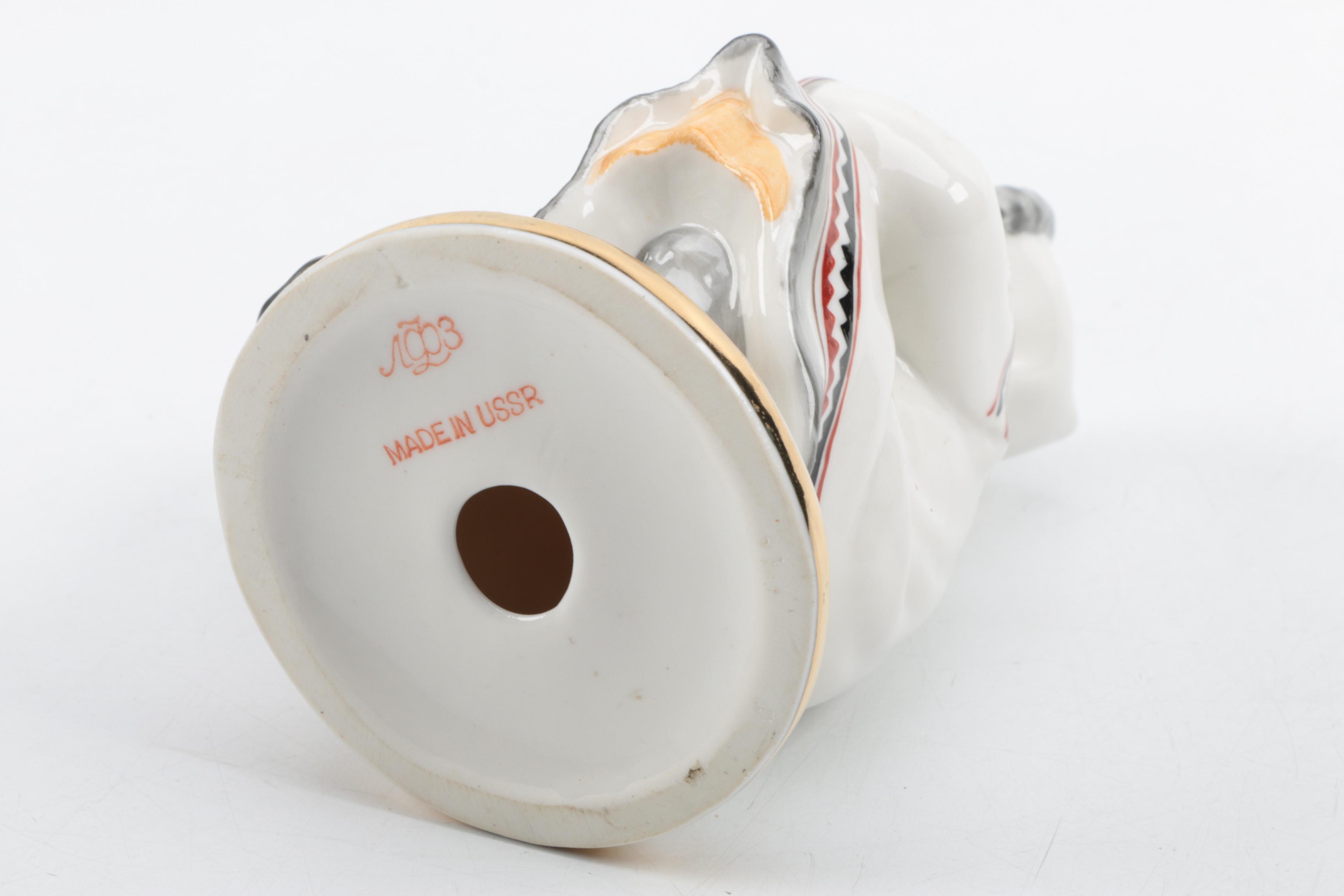 Lomonosov Eskimo Girl Fishing Figurine