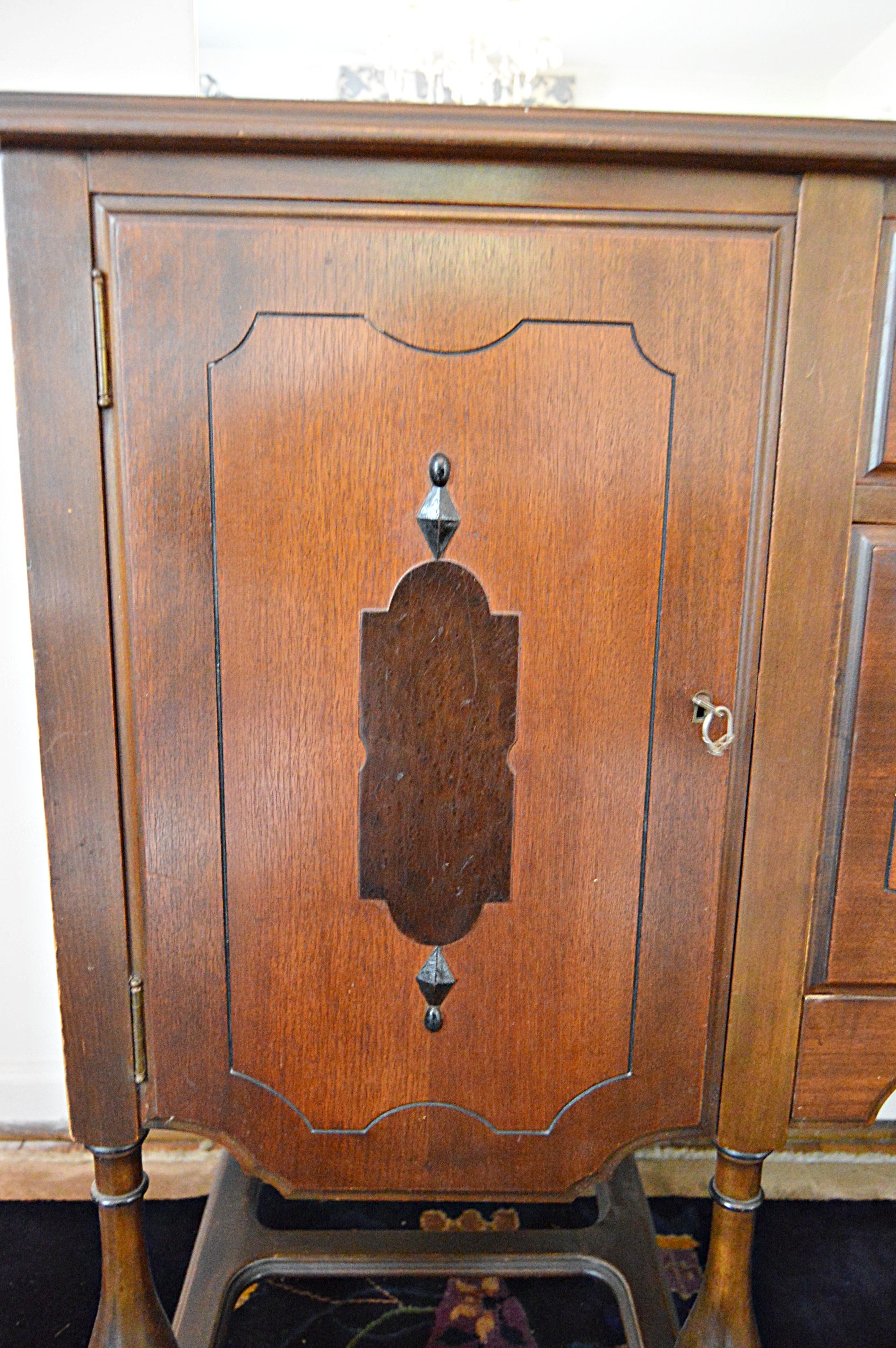 1930s Jacobean Style Mahogany Sideboard
