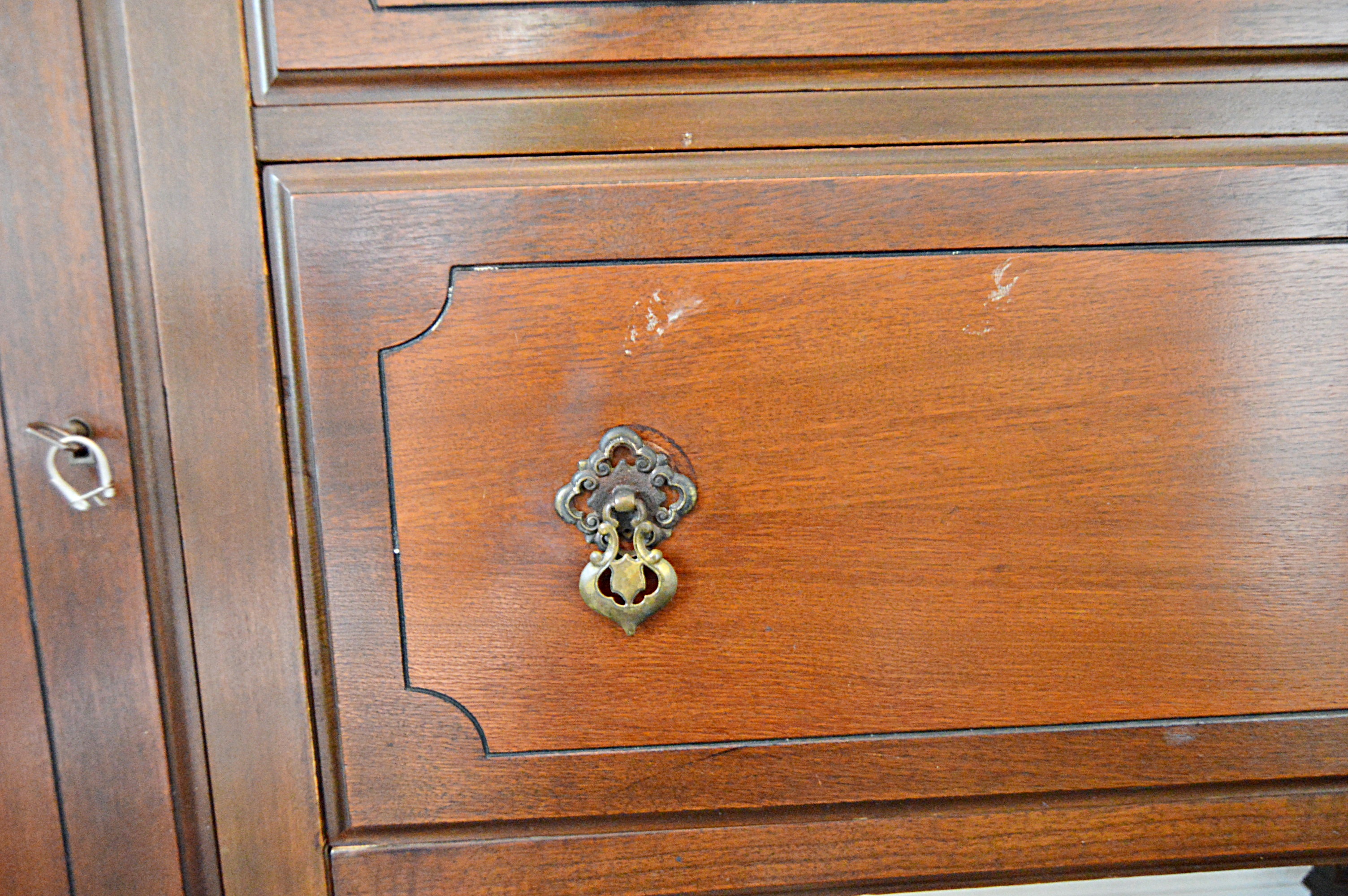 1930s Jacobean Style Mahogany Sideboard