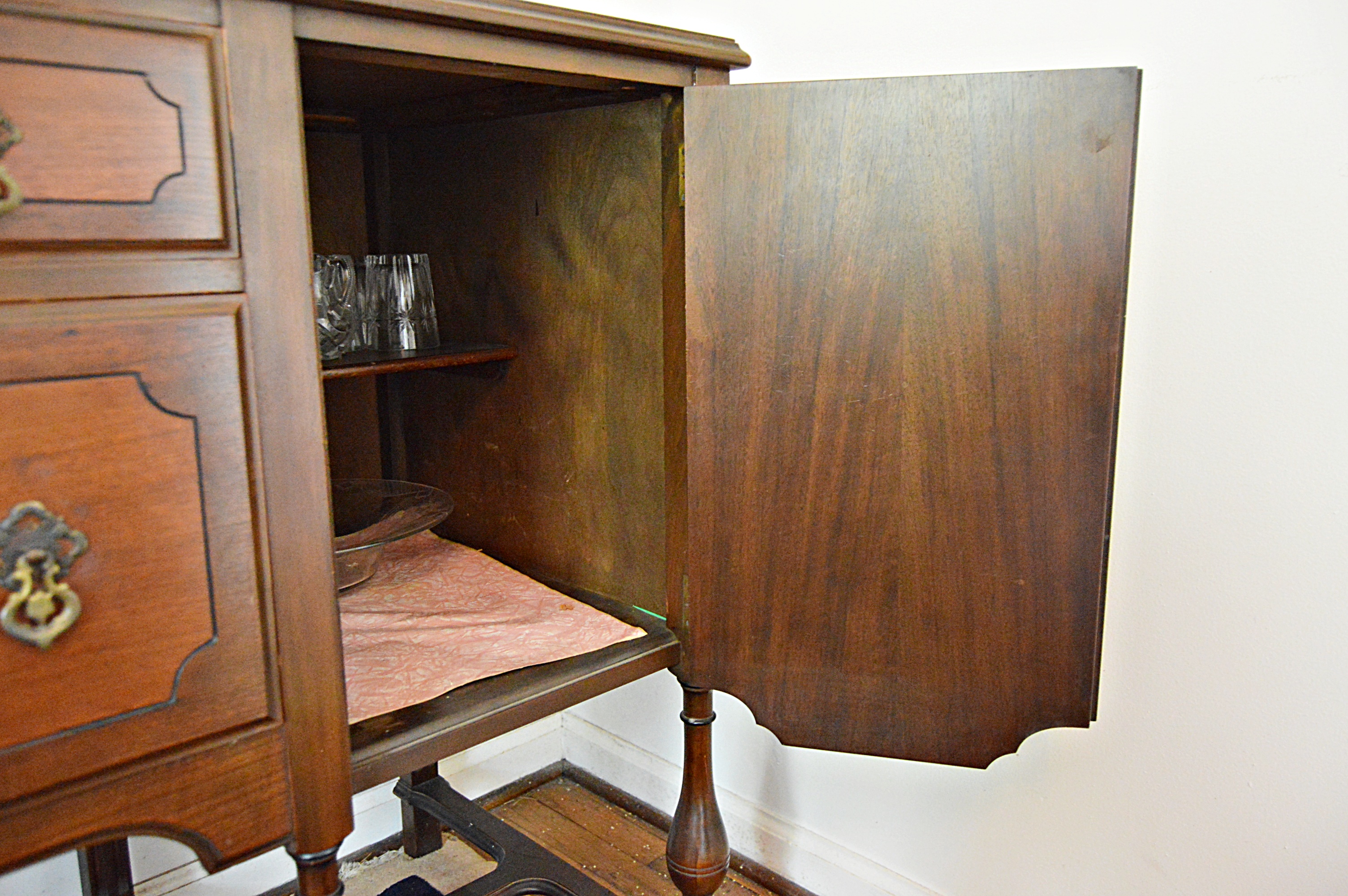 1930s Jacobean Style Mahogany Sideboard
