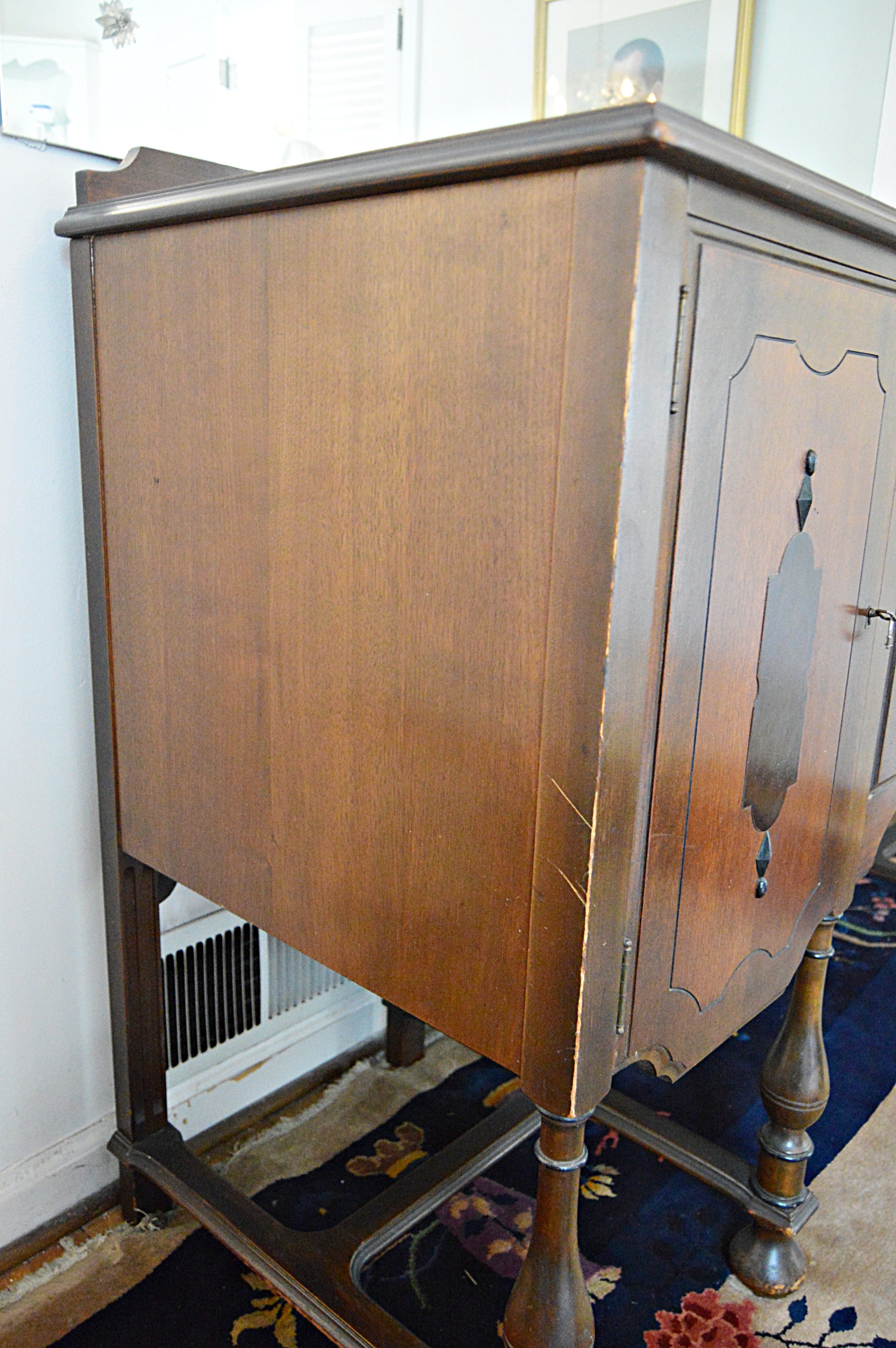 1930s Jacobean Style Mahogany Sideboard