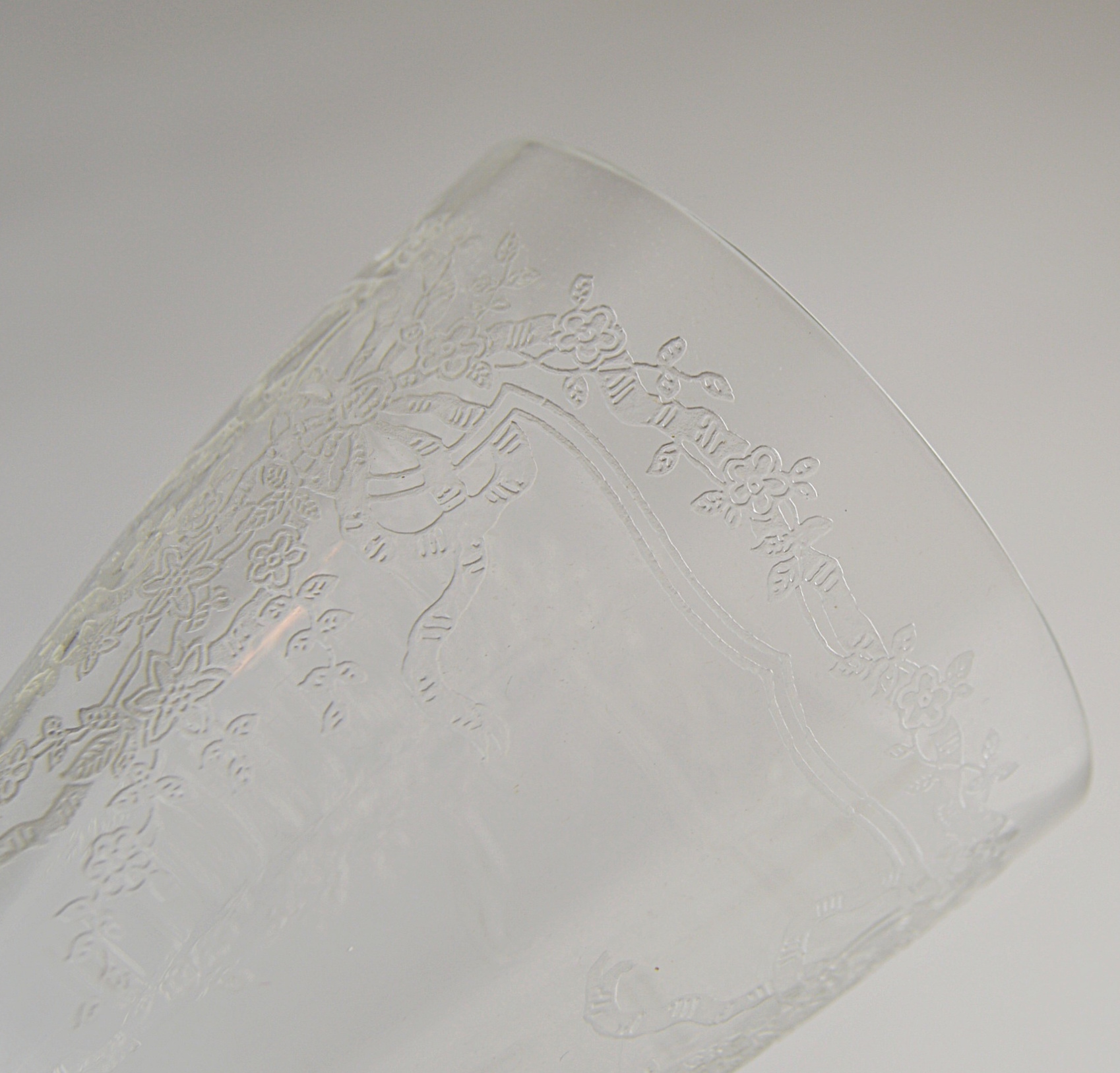 Set of Fosteria "June" Depression Glass Barware