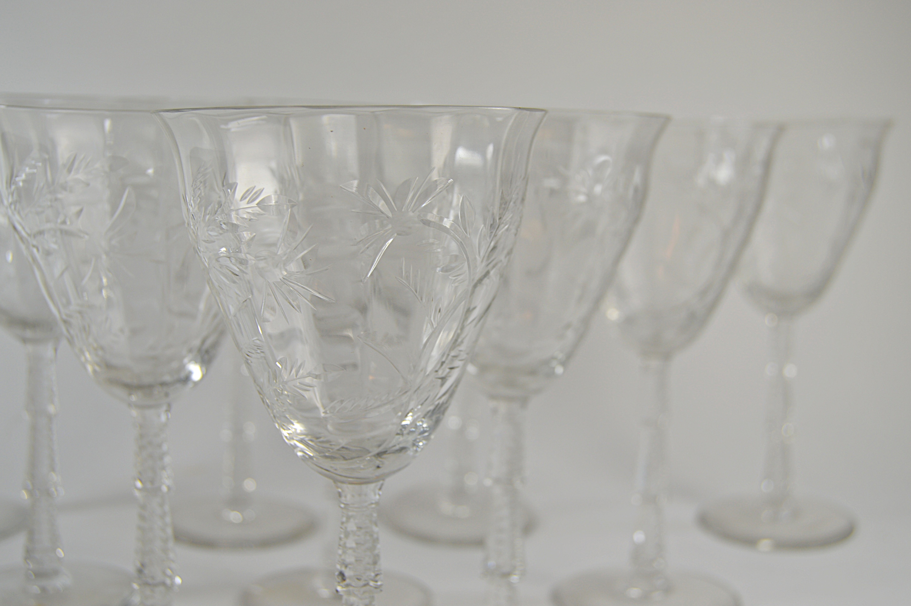 Set of Vintage Sharpe "Bryce" Crystal Stemware