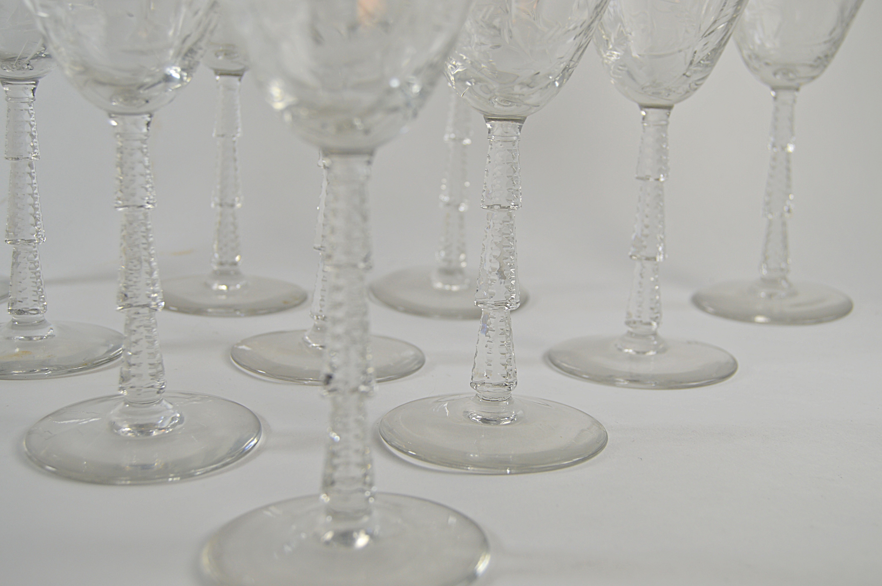 Set of Vintage Sharpe "Bryce" Crystal Stemware