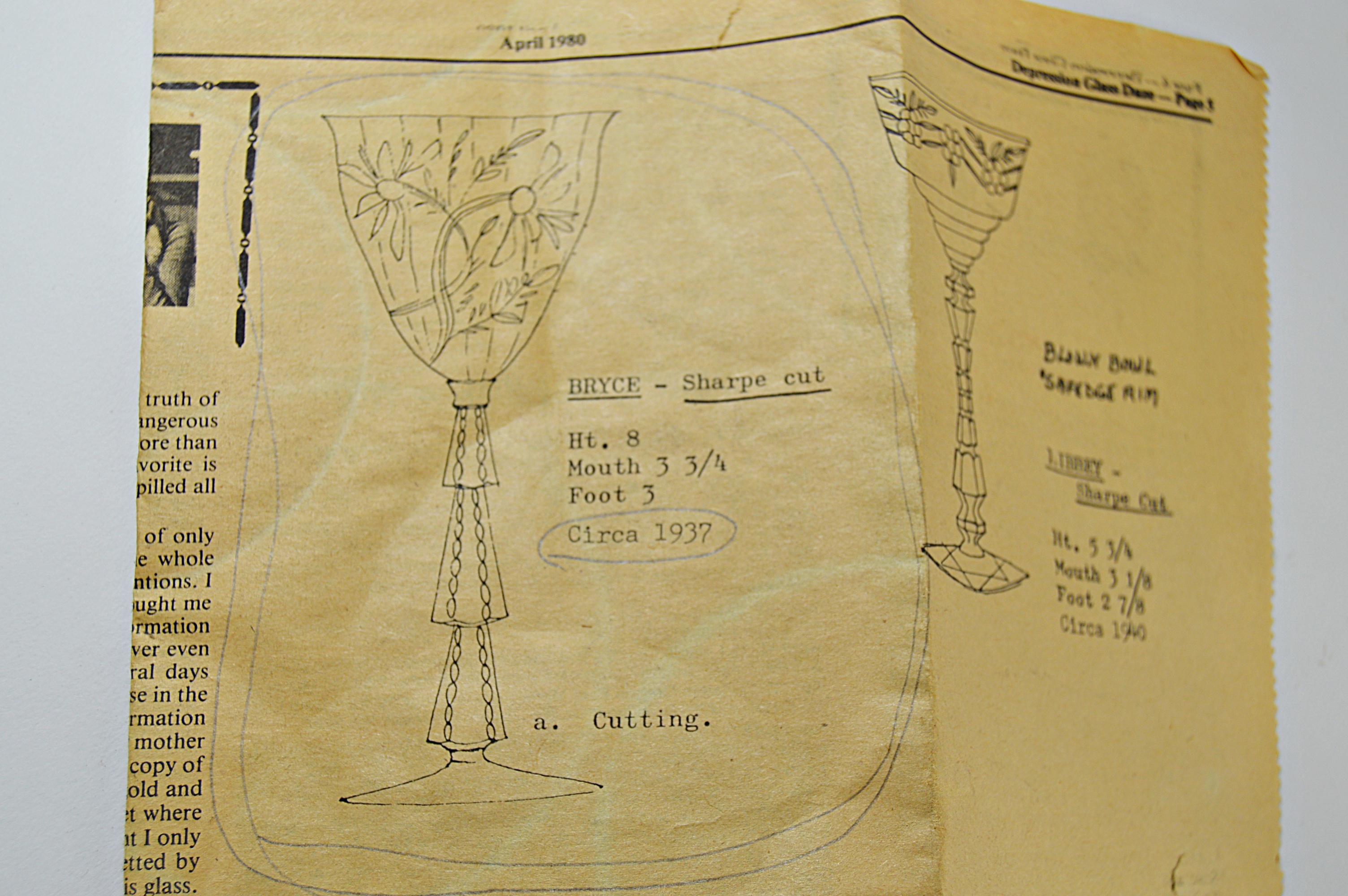 Set of Vintage Sharpe "Bryce" Crystal Stemware