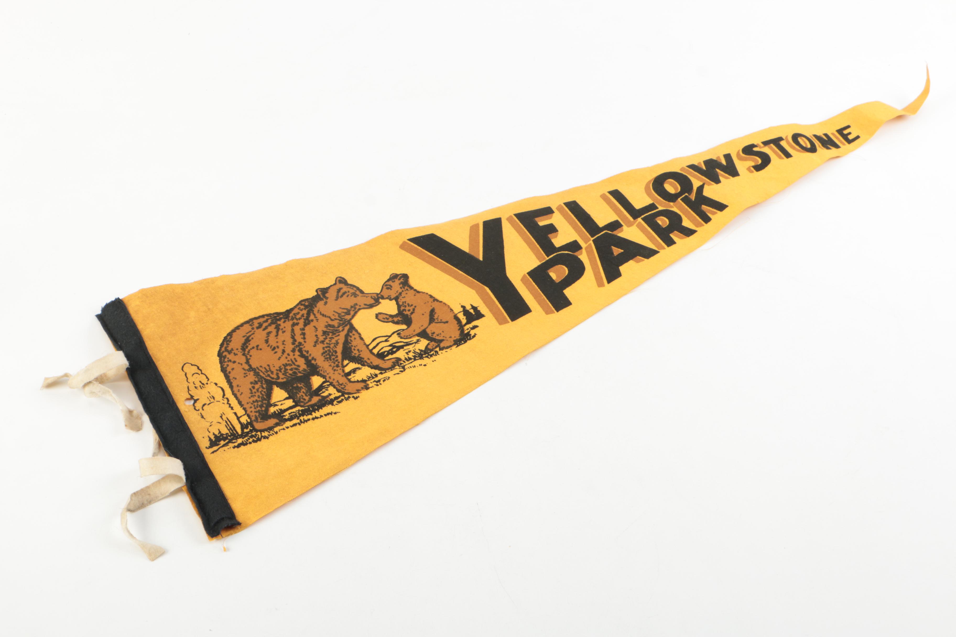 Vintage Pennants and USAF Wife Flag