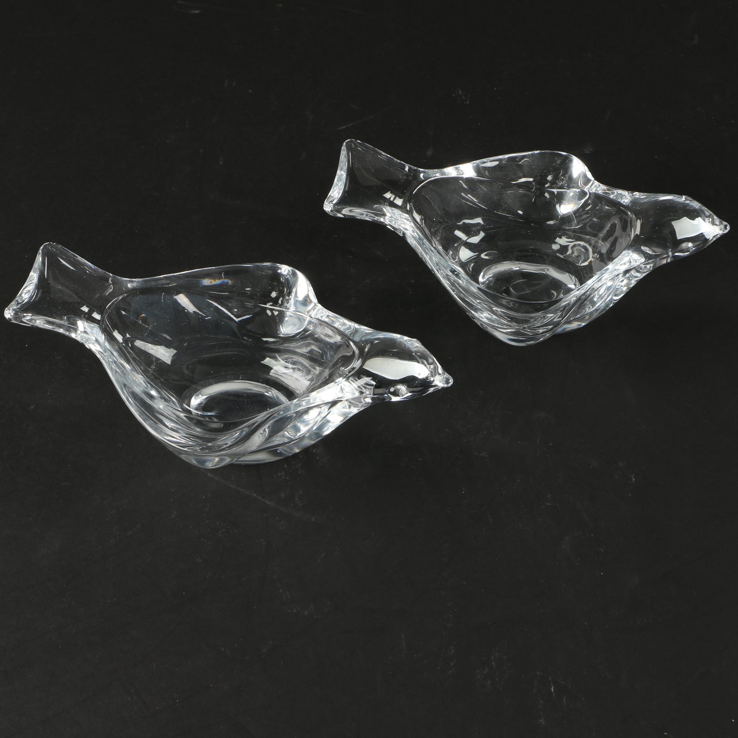 Glass Bird Bowls