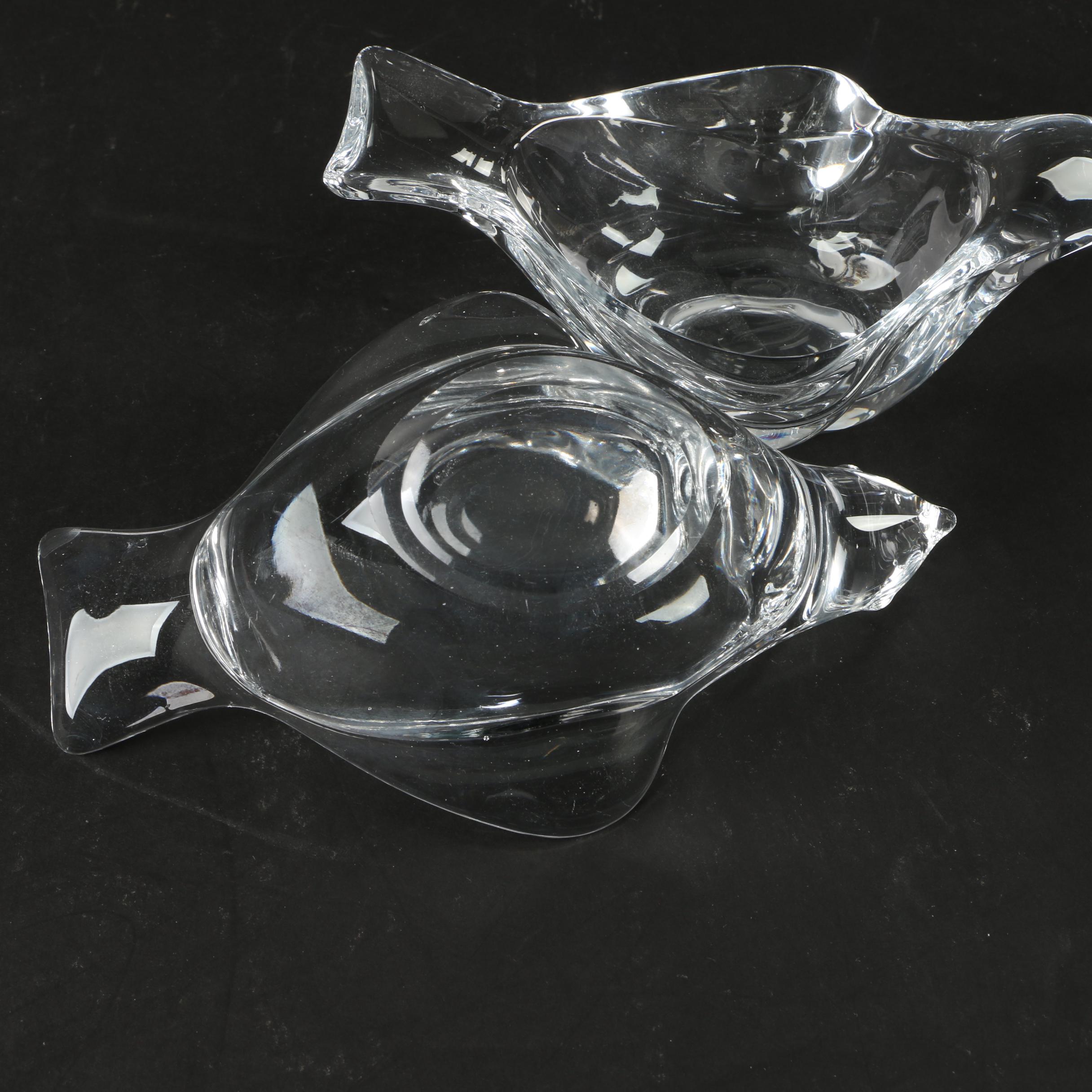 Glass Bird Bowls