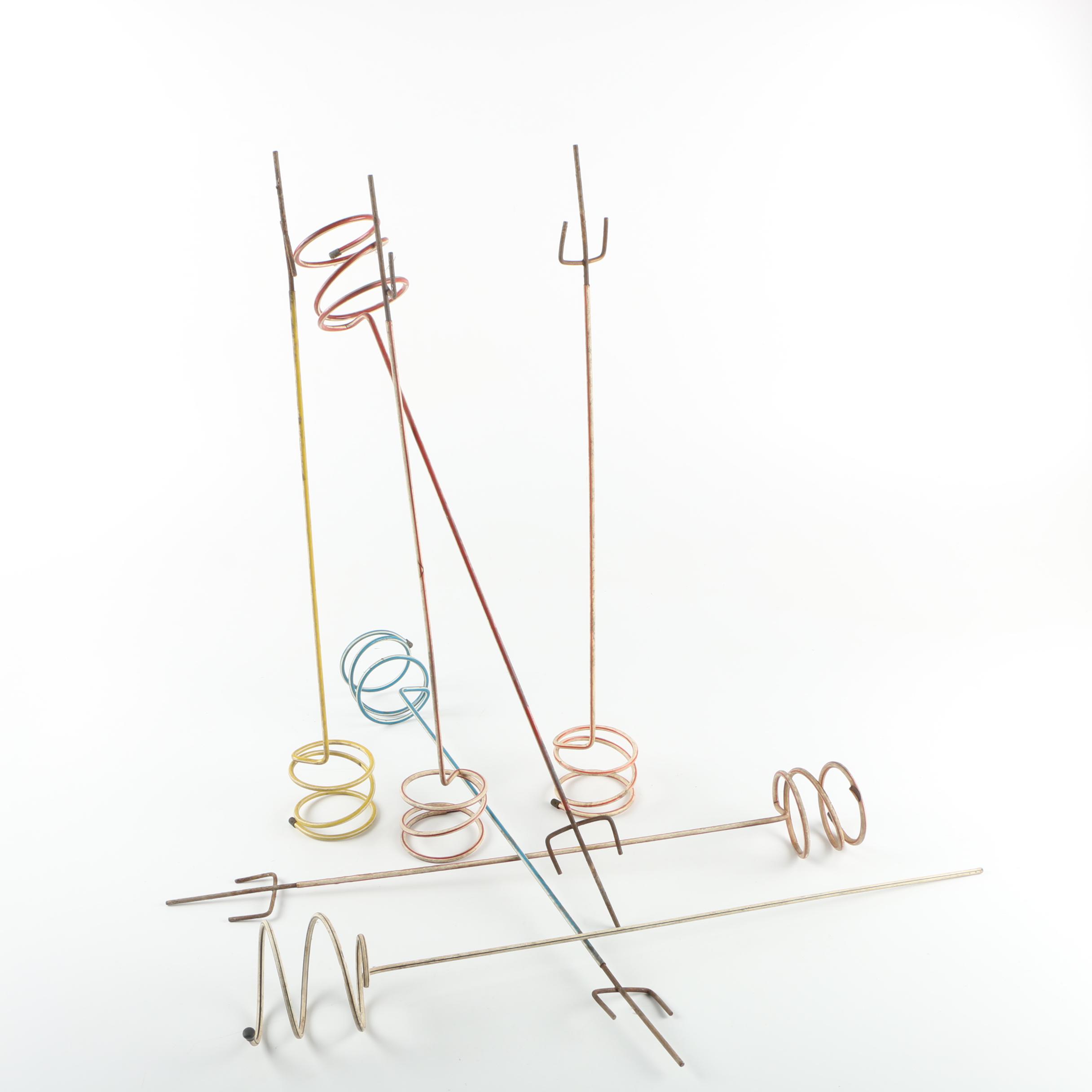 Selection of 1950s Metal Garden Beverage Stakes