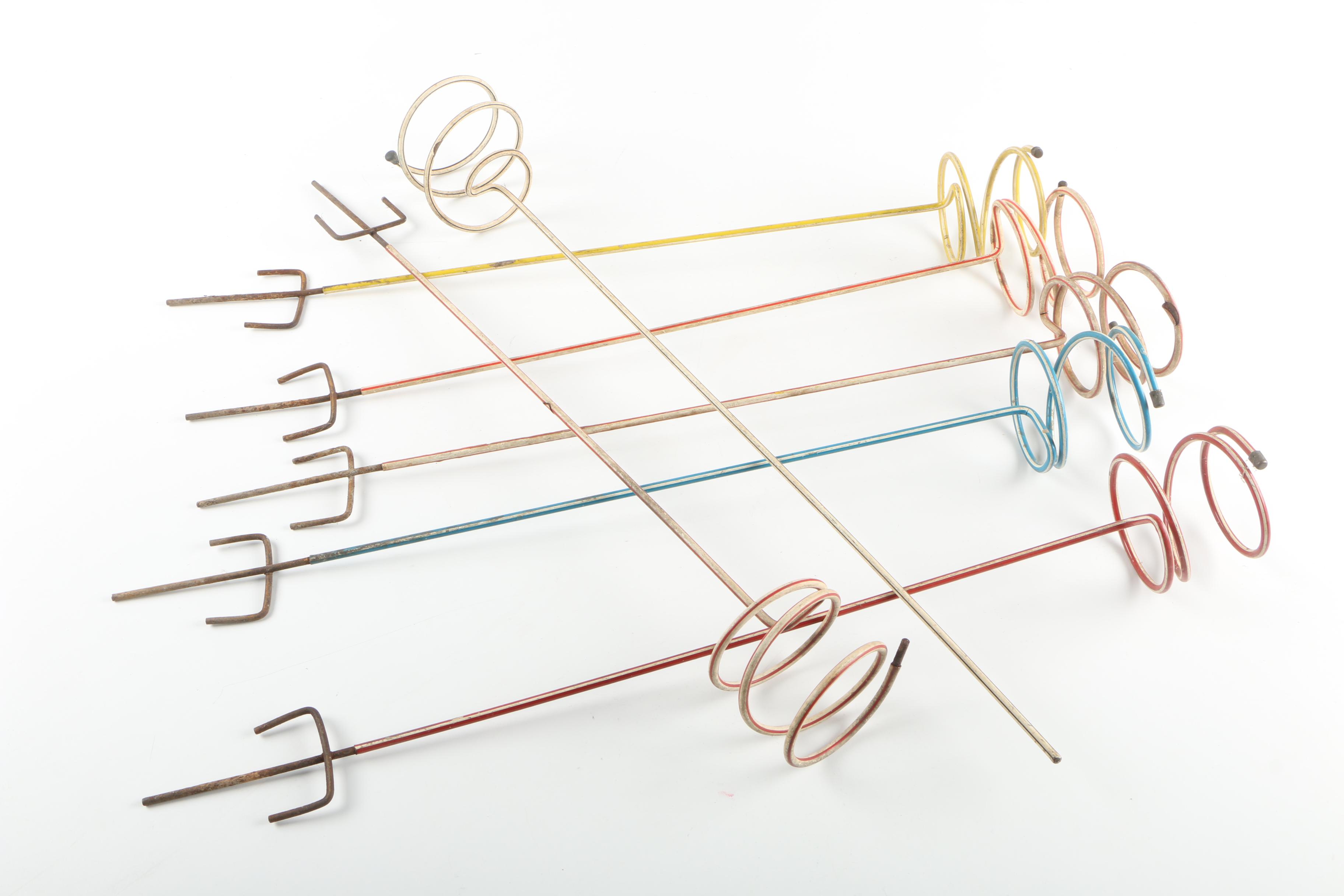 Selection of 1950s Metal Garden Beverage Stakes