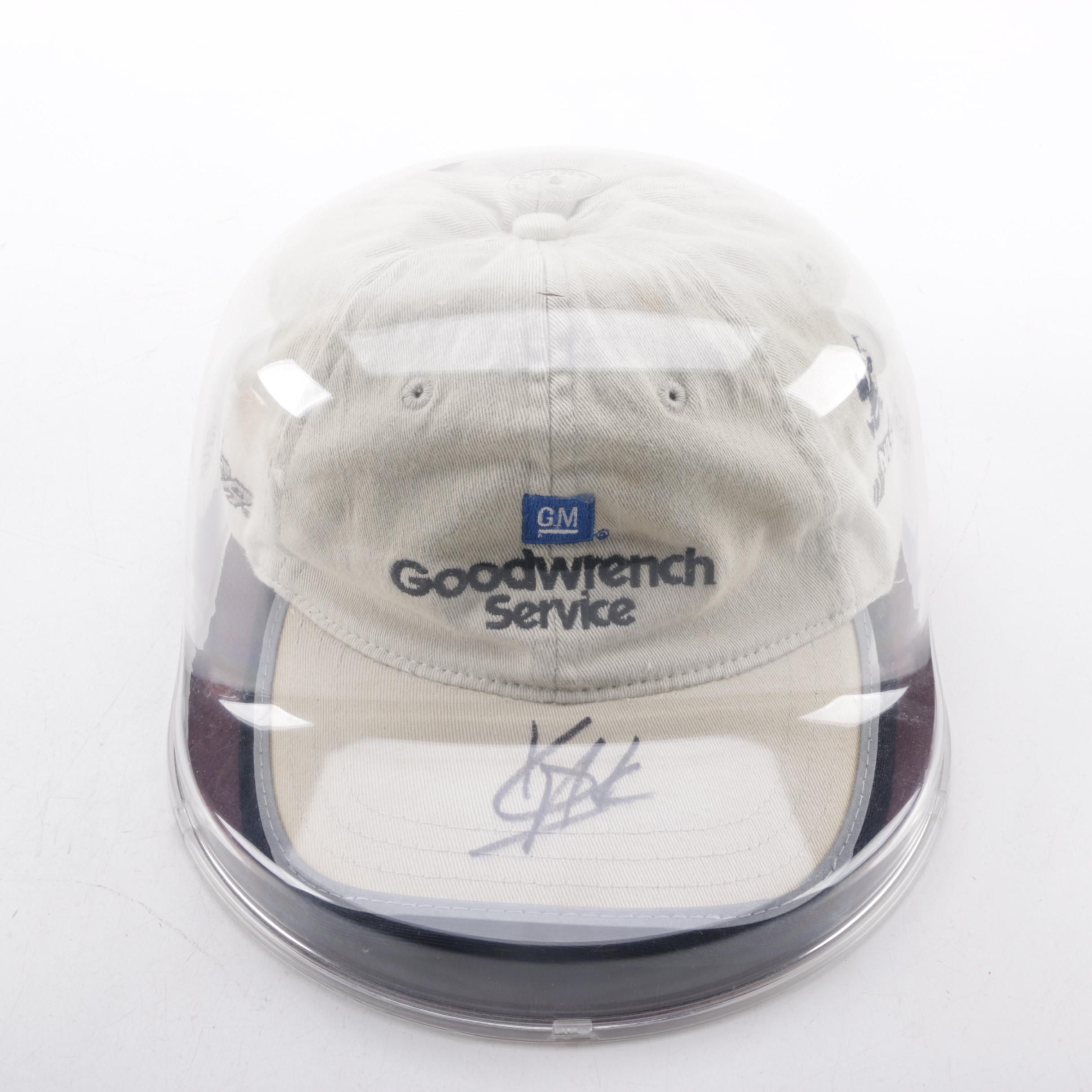 Autographed Joe Nemechek and Kevin Harvick Baseball Caps and Others