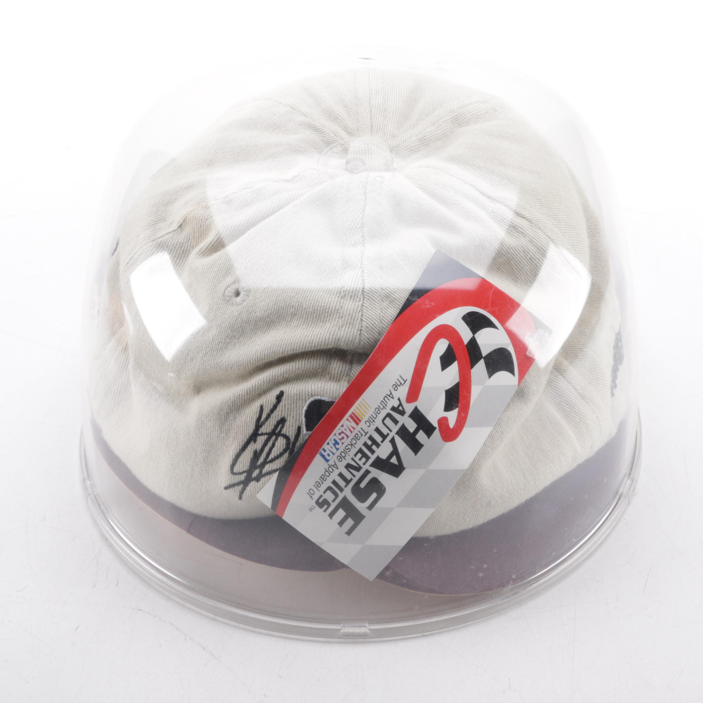 Autographed Joe Nemechek and Kevin Harvick Baseball Caps and Others