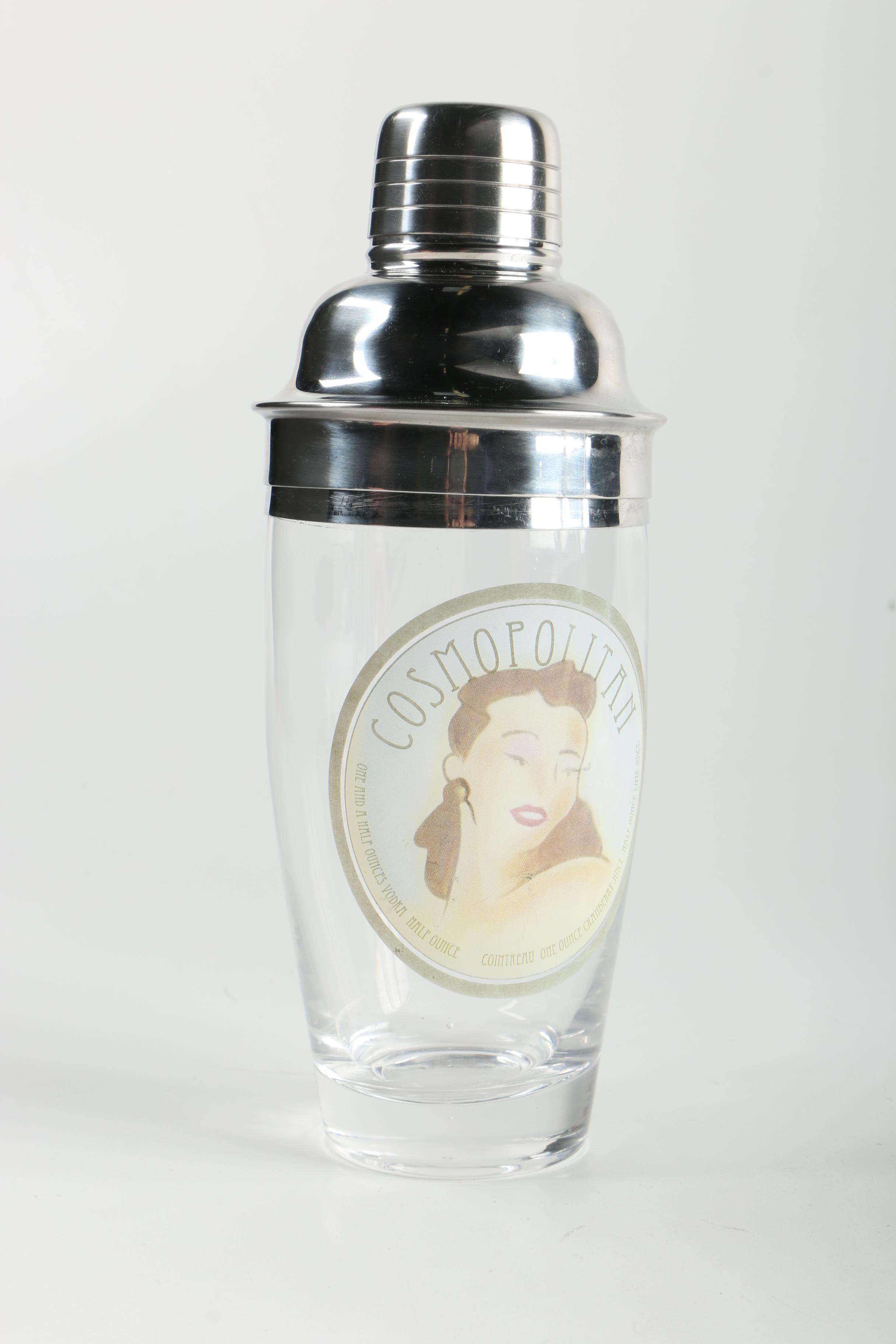 Barware Including "De Luxe Official Bartender's Guide"