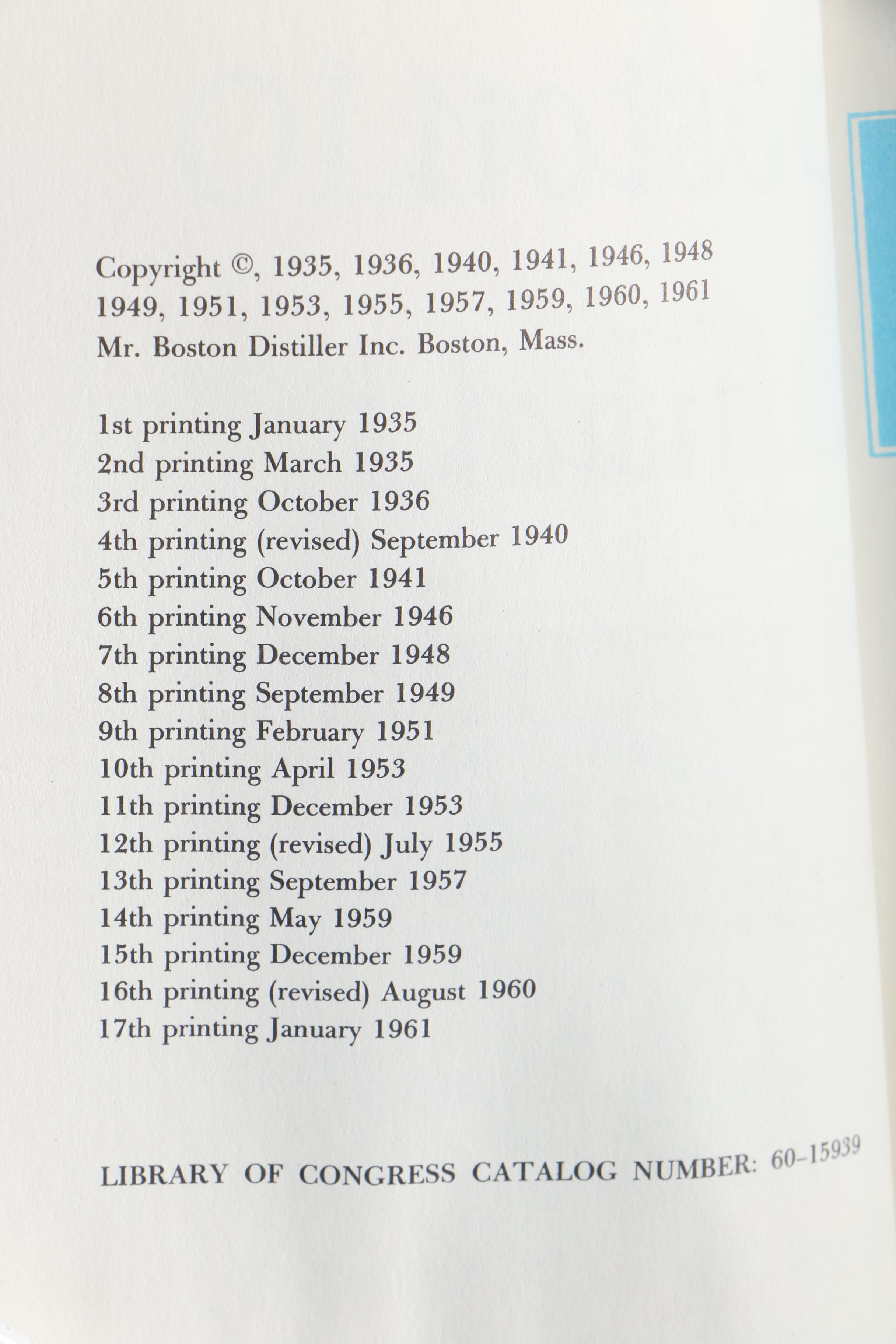 Barware Including "De Luxe Official Bartender's Guide"