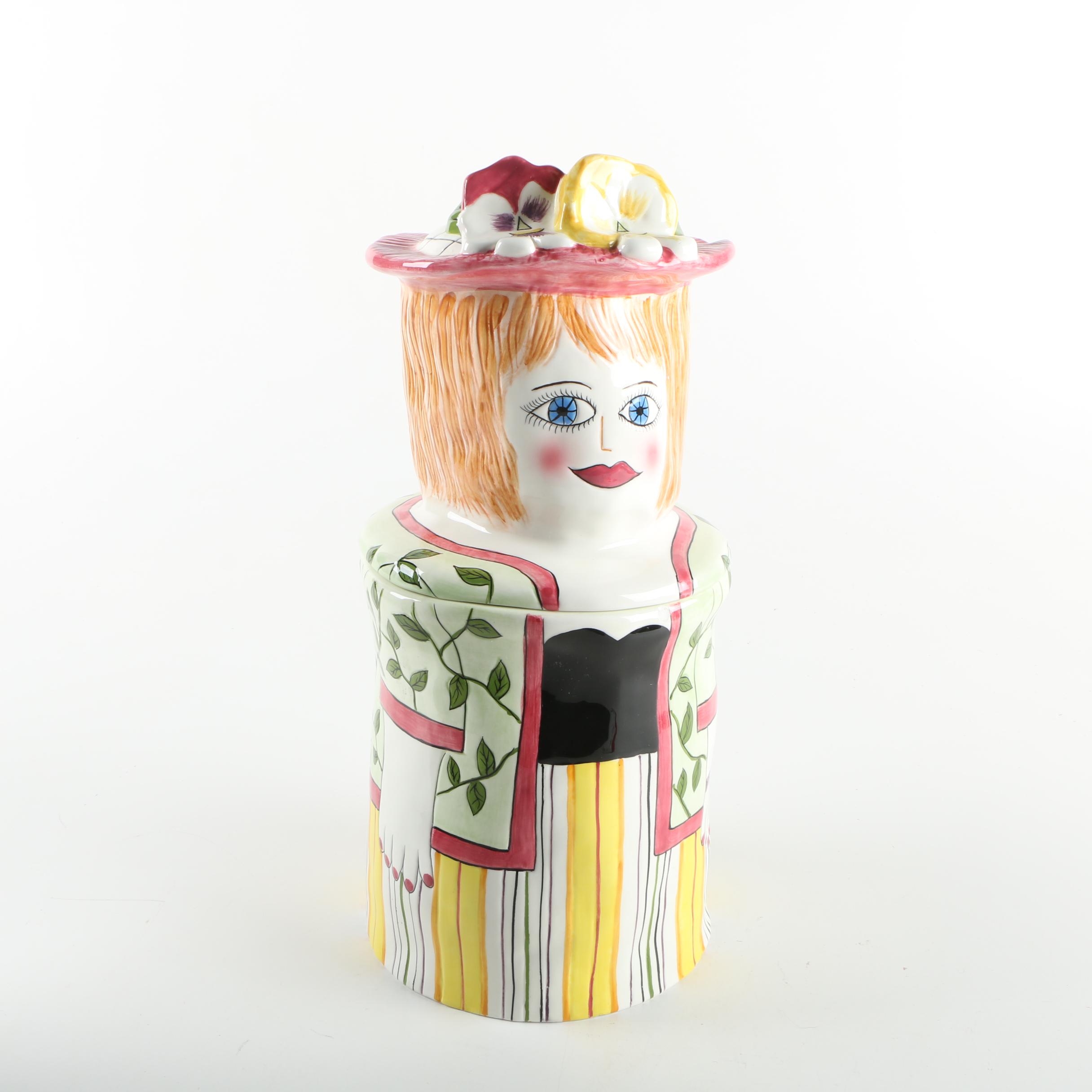 Susan Paley "Laura" Porcelain Canister Figurine