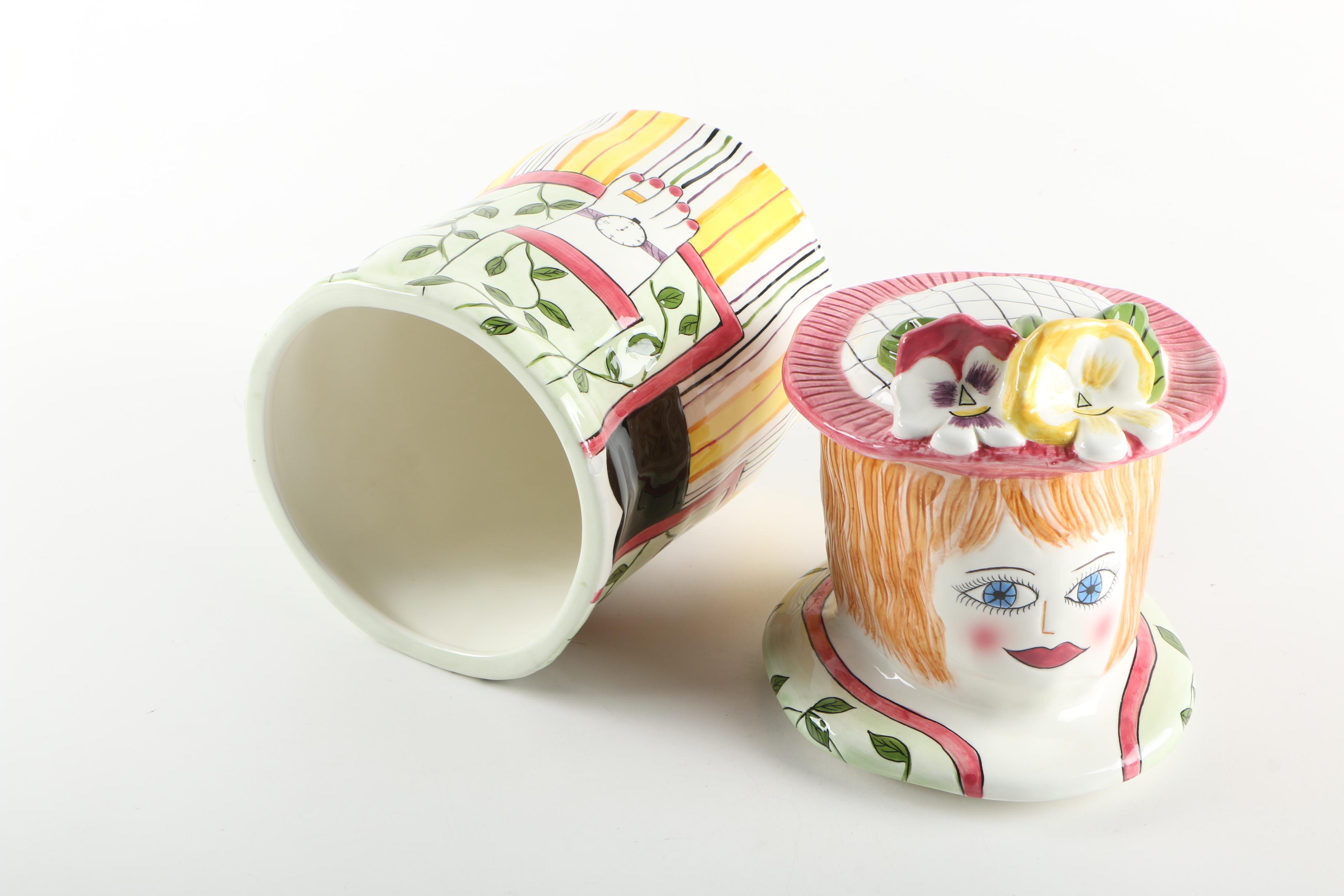 Susan Paley "Laura" Porcelain Canister Figurine