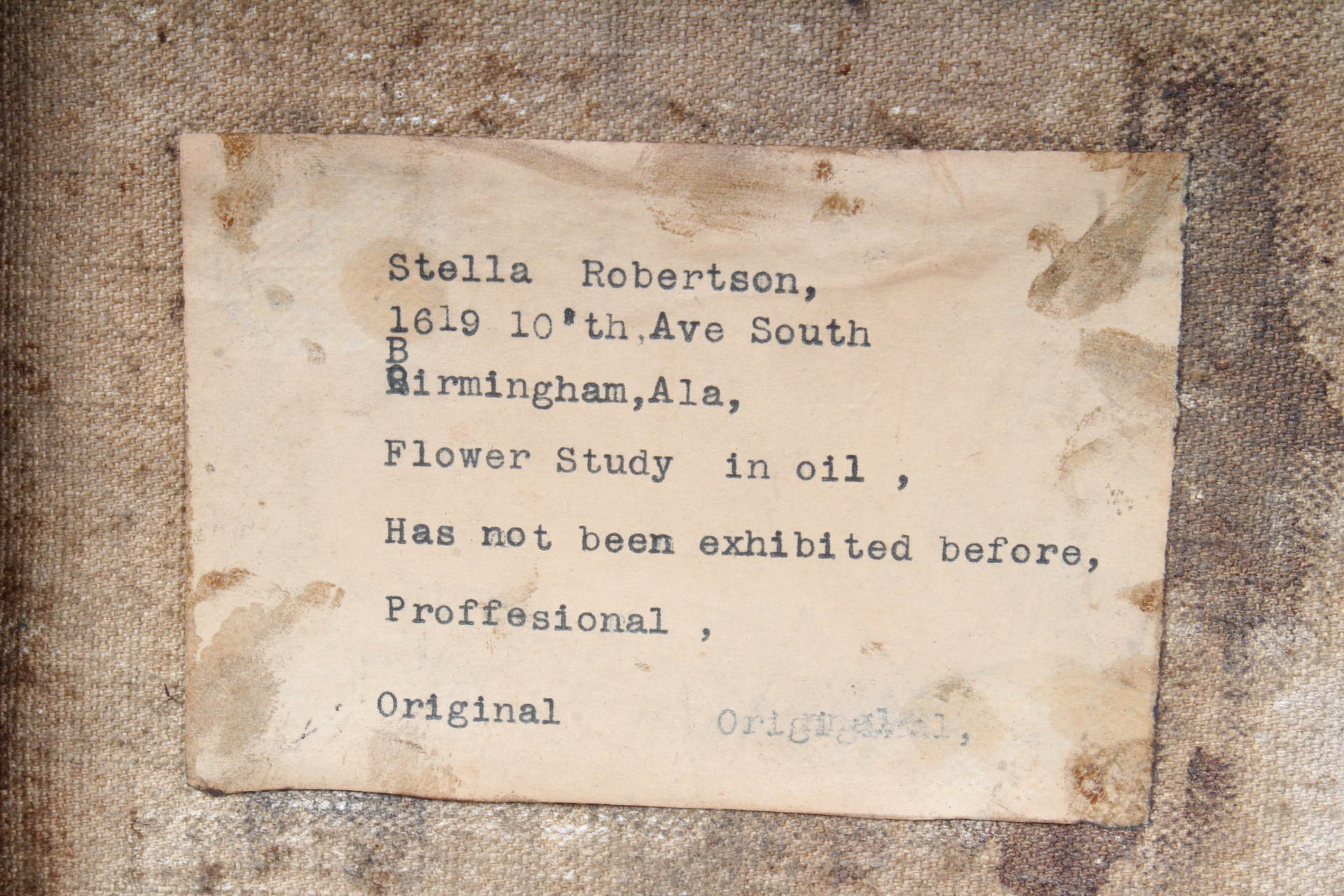 Oil on Canvas Still Life of Flowers