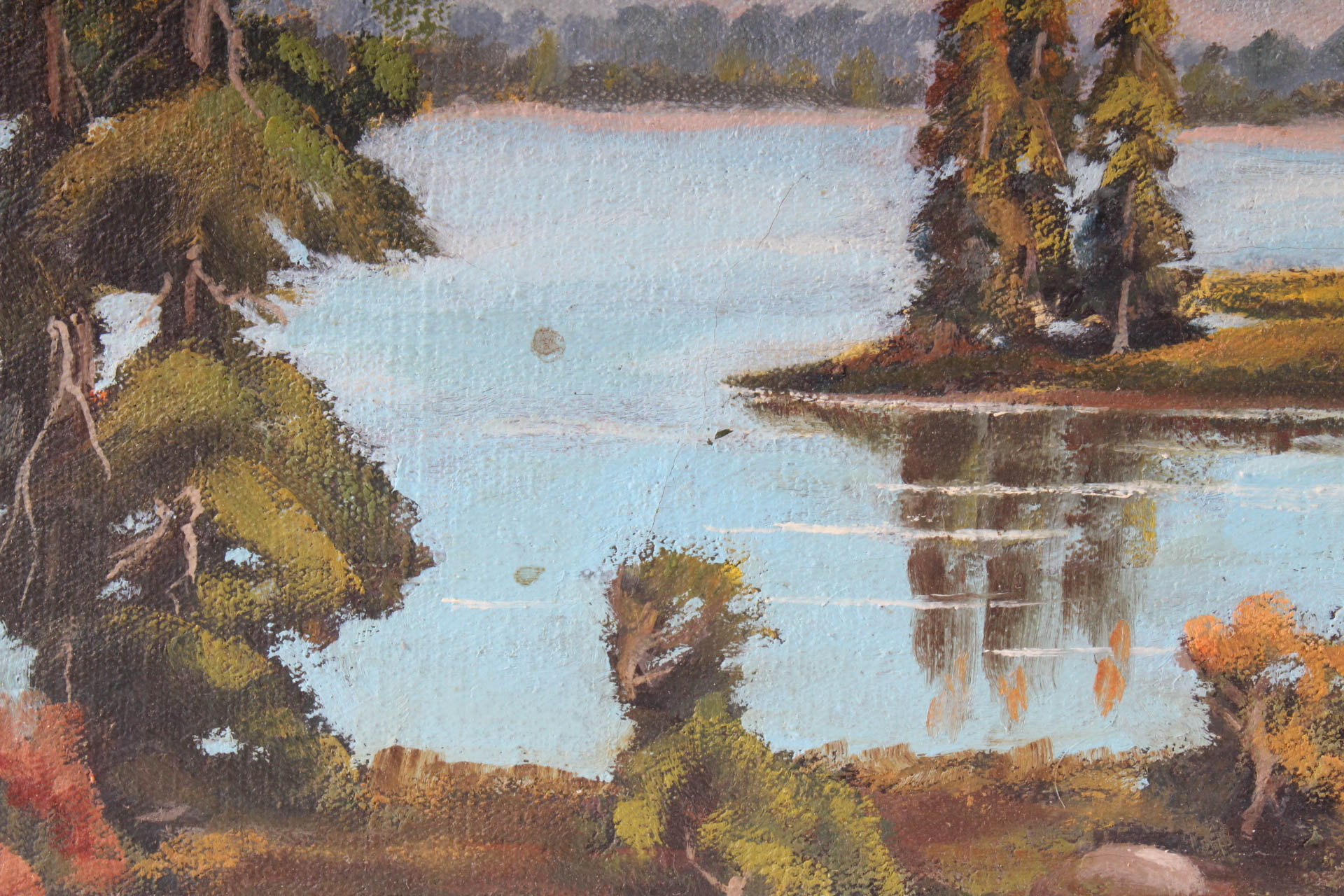 Oil on Canvas Mountain Landscape