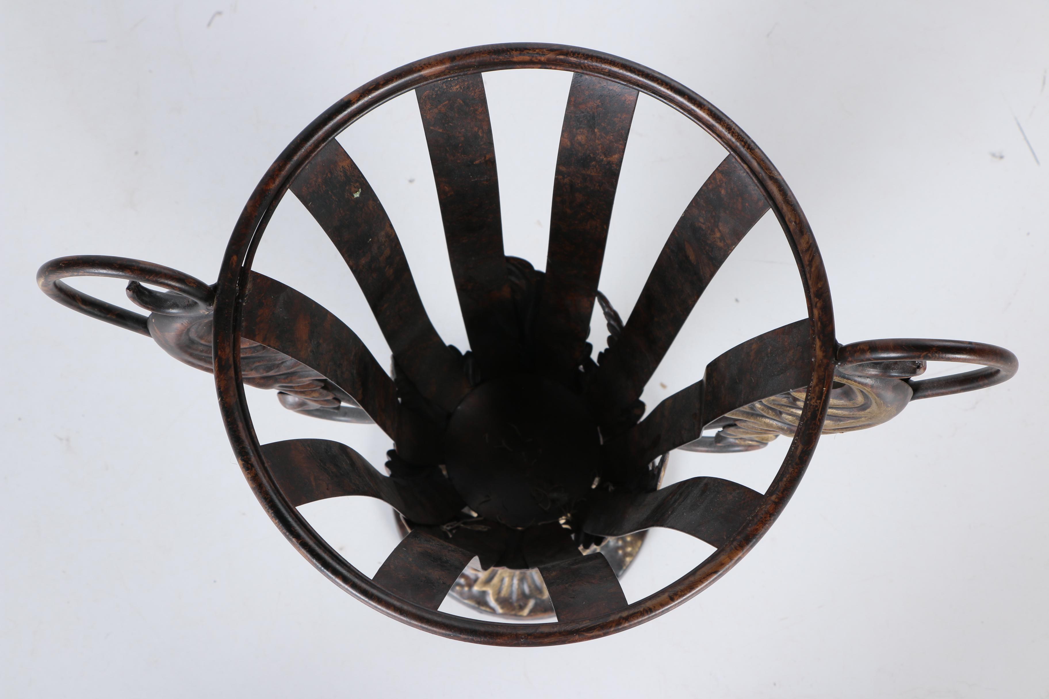 Pair of Decorative Metal Vase with Ornaments