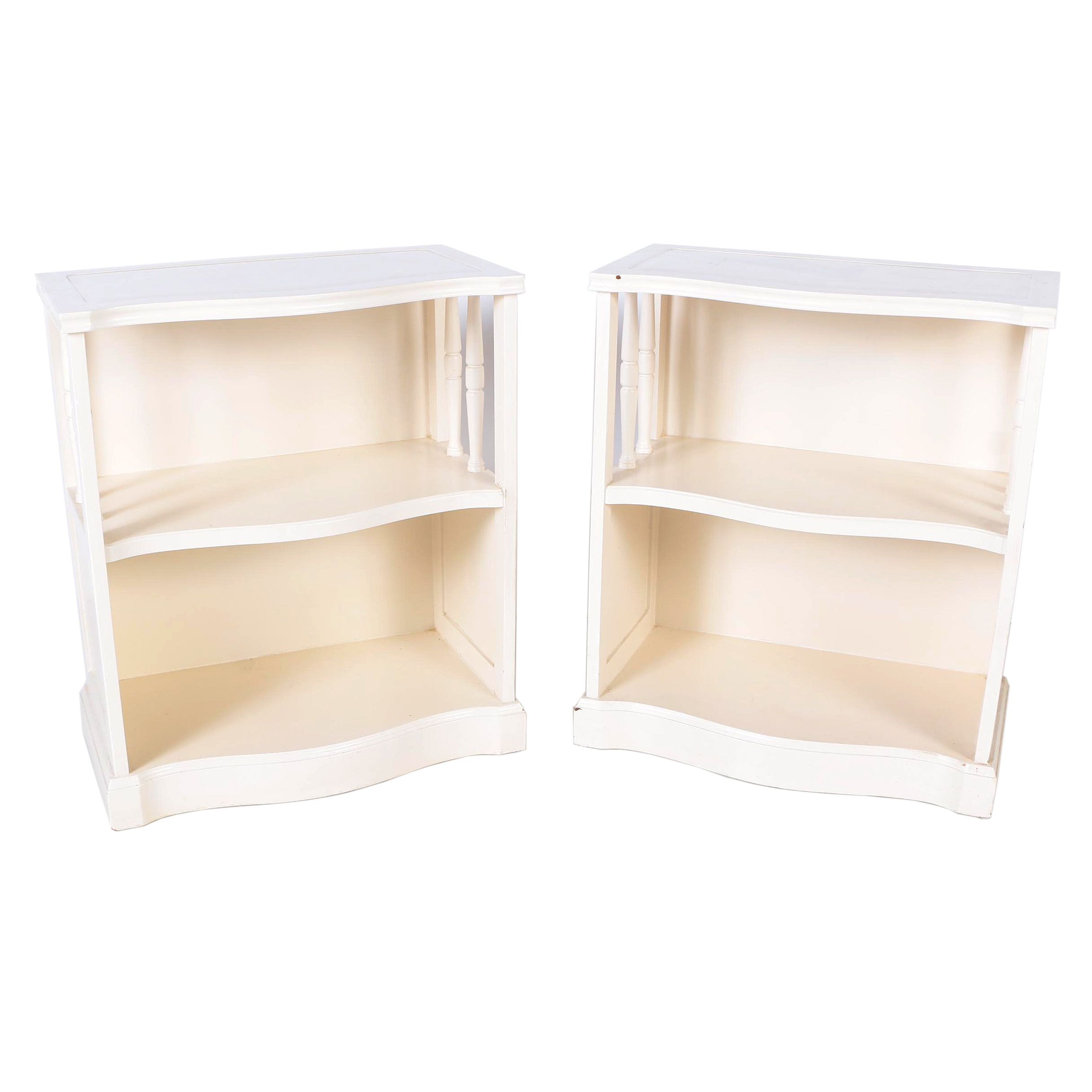 Vintage White Bookcases