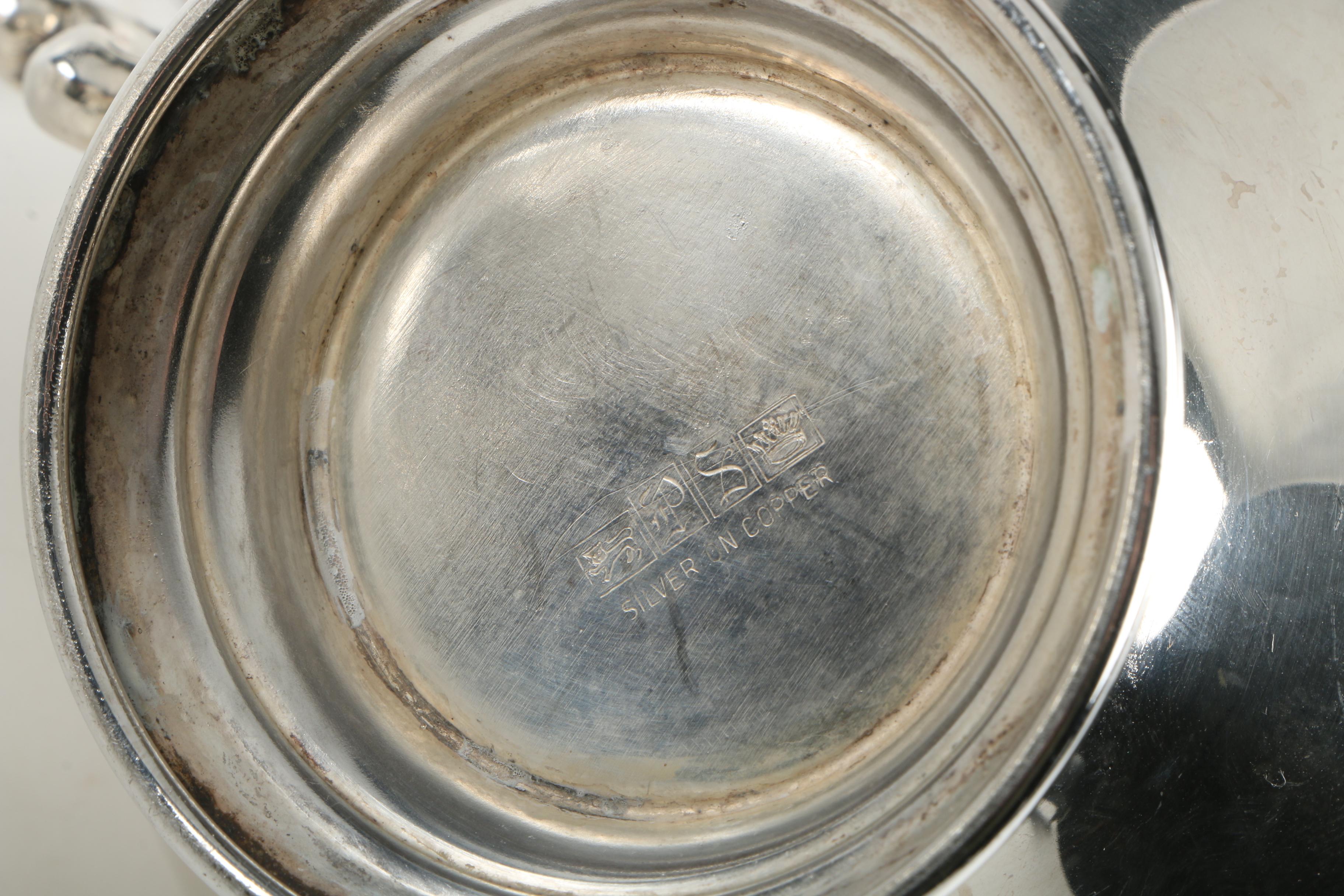 Silver Plate Gadroon-Accented Tea and Coffee Service