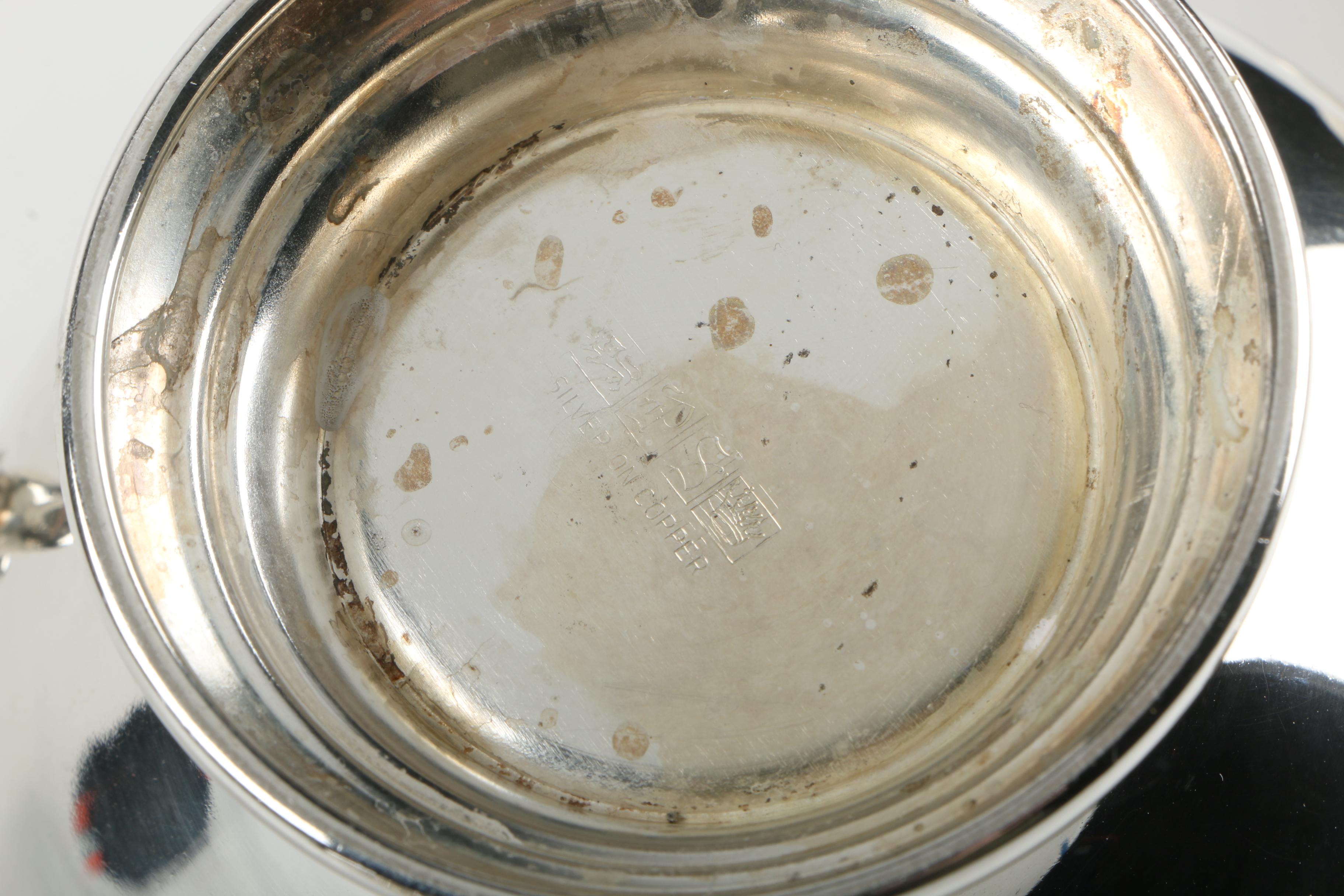 Silver Plate Gadroon-Accented Tea and Coffee Service