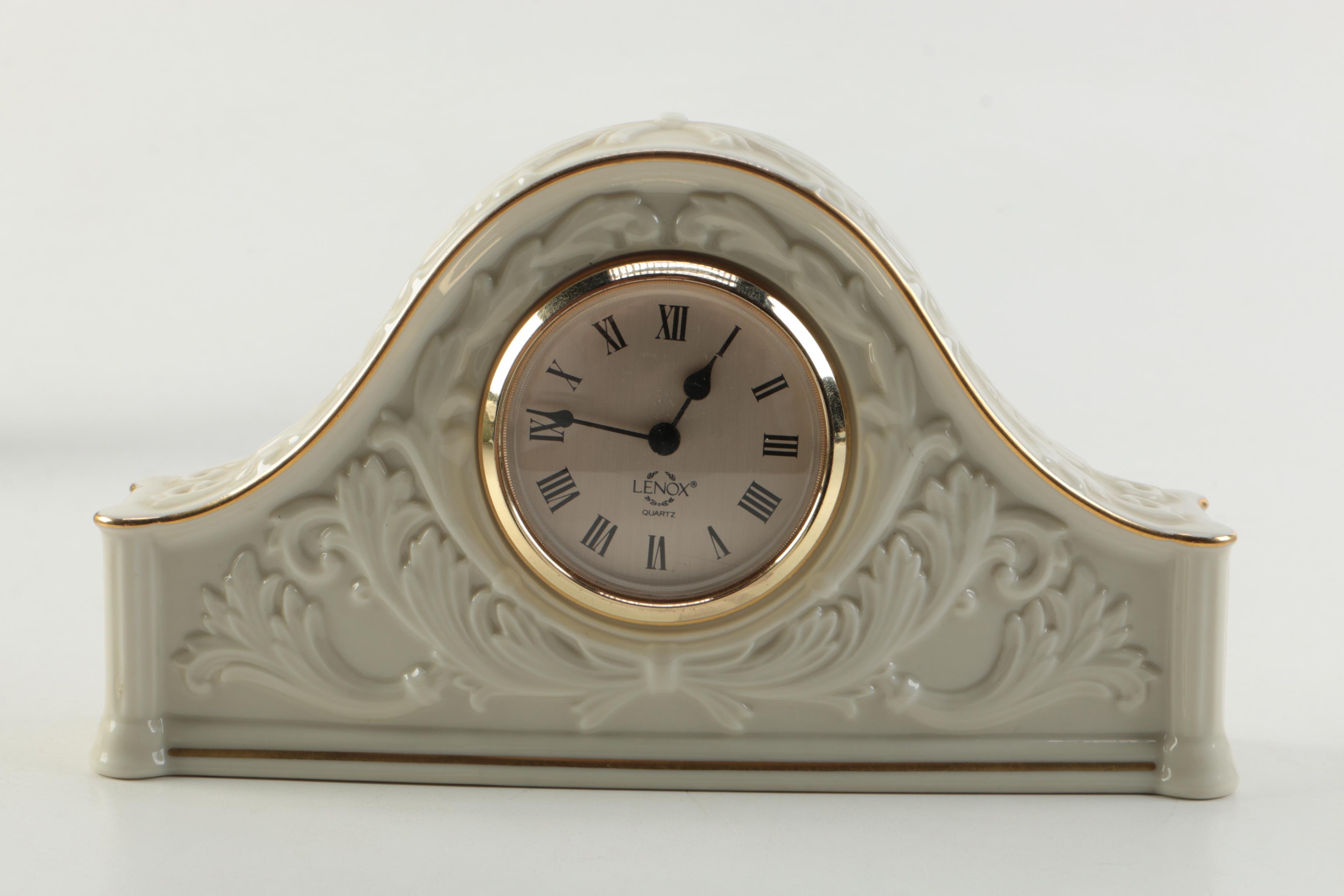 Lenox Chippendale Porcelain Mantel Clock