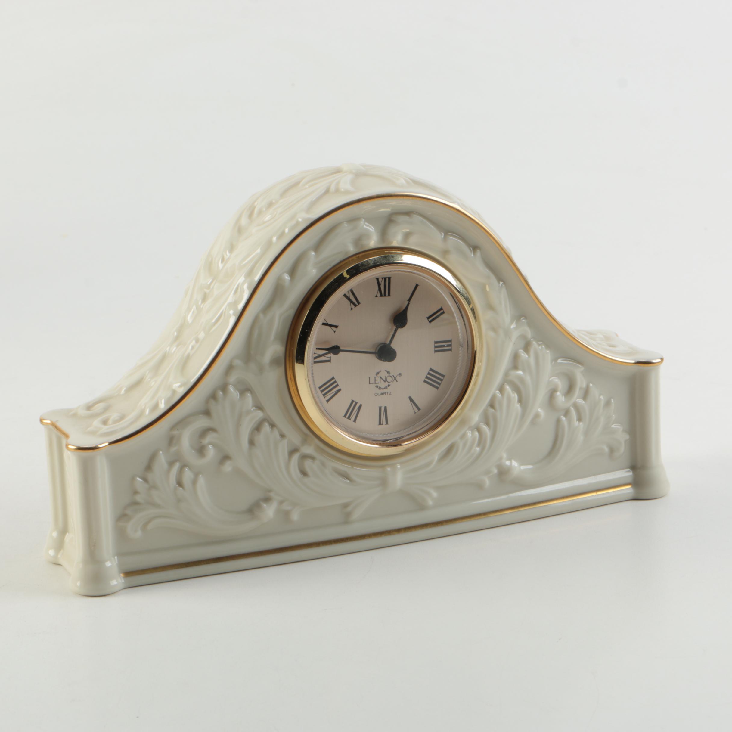 Lenox Chippendale Porcelain Mantel Clock