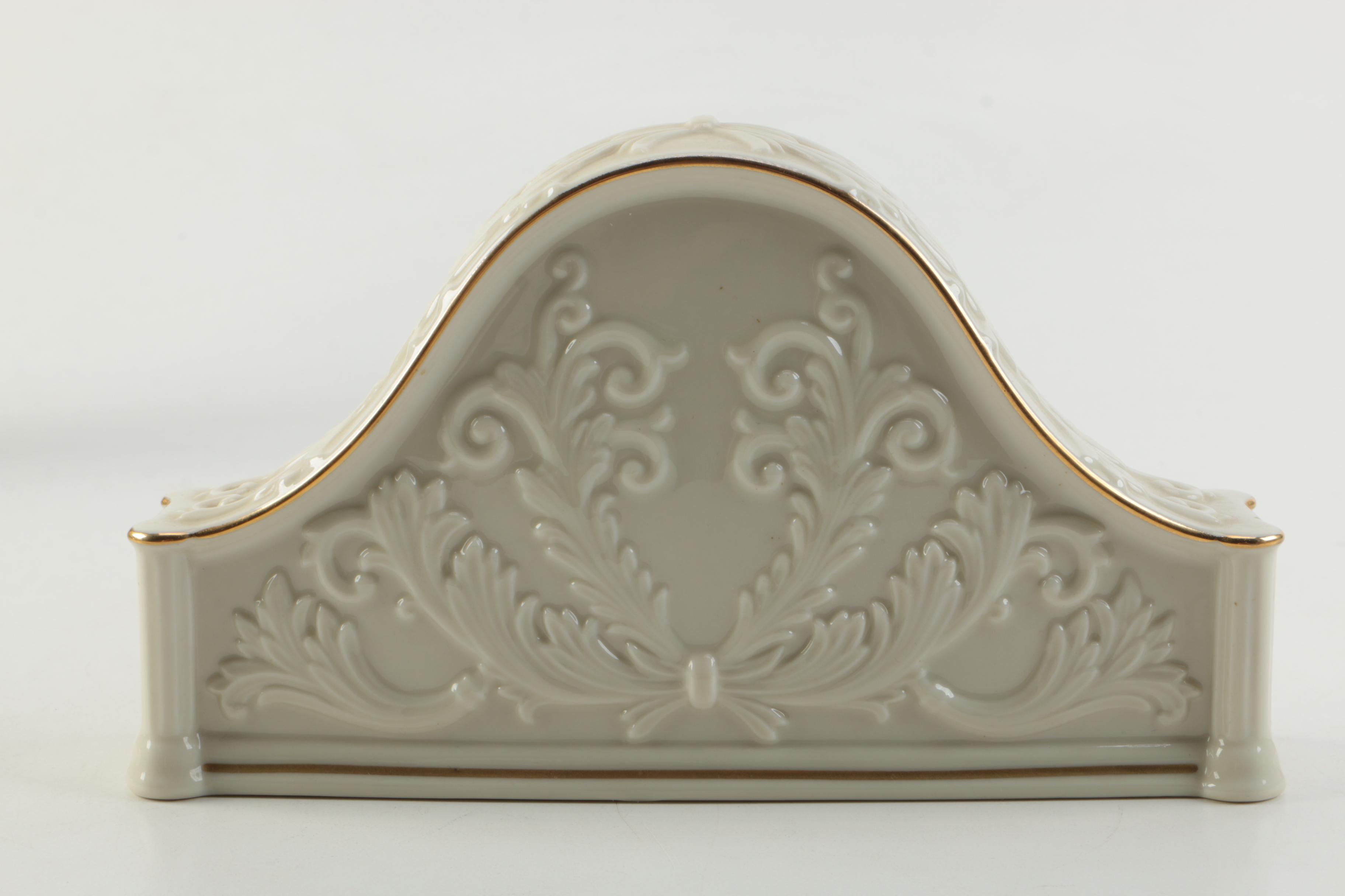 Lenox Chippendale Porcelain Mantel Clock