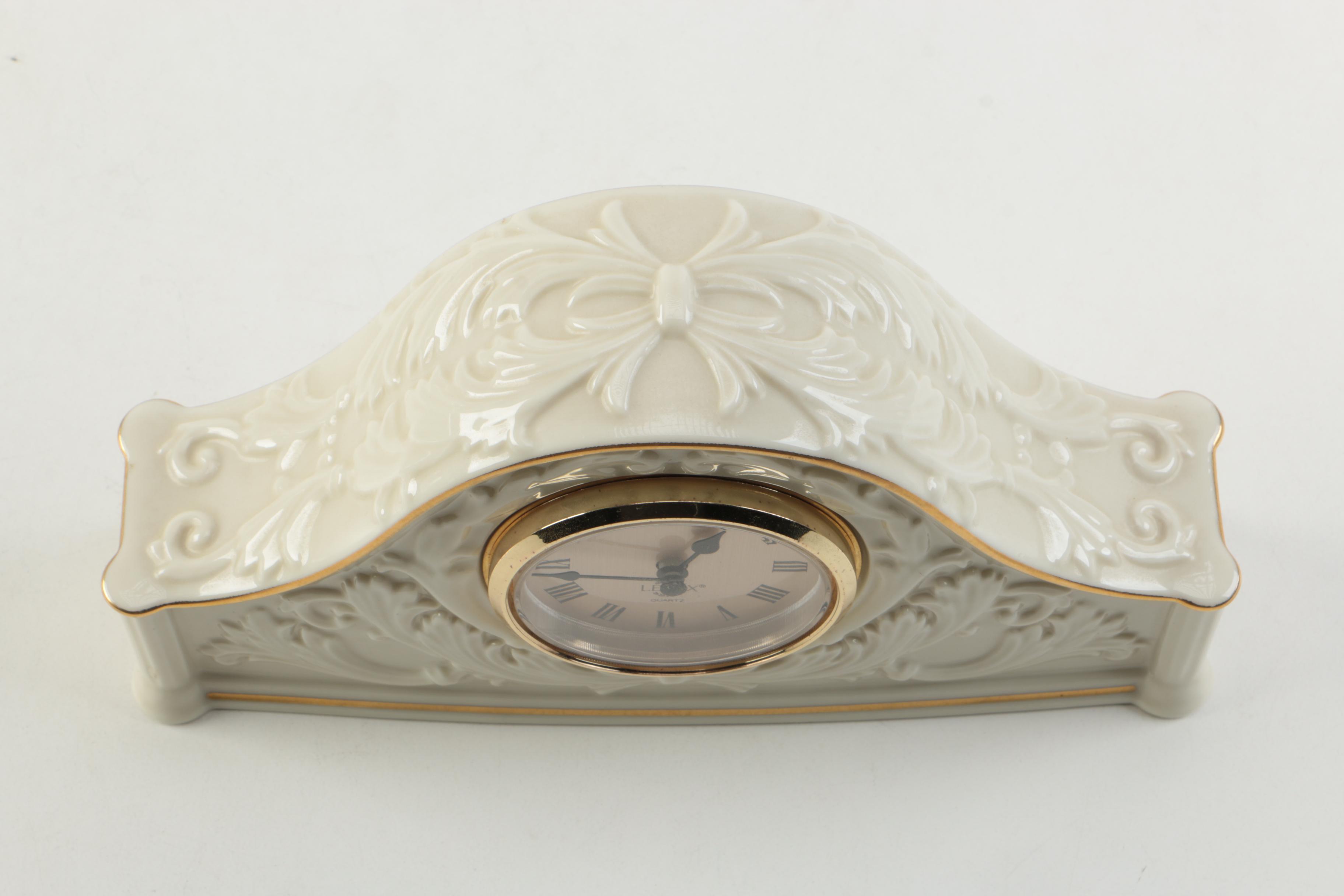 Lenox Chippendale Porcelain Mantel Clock