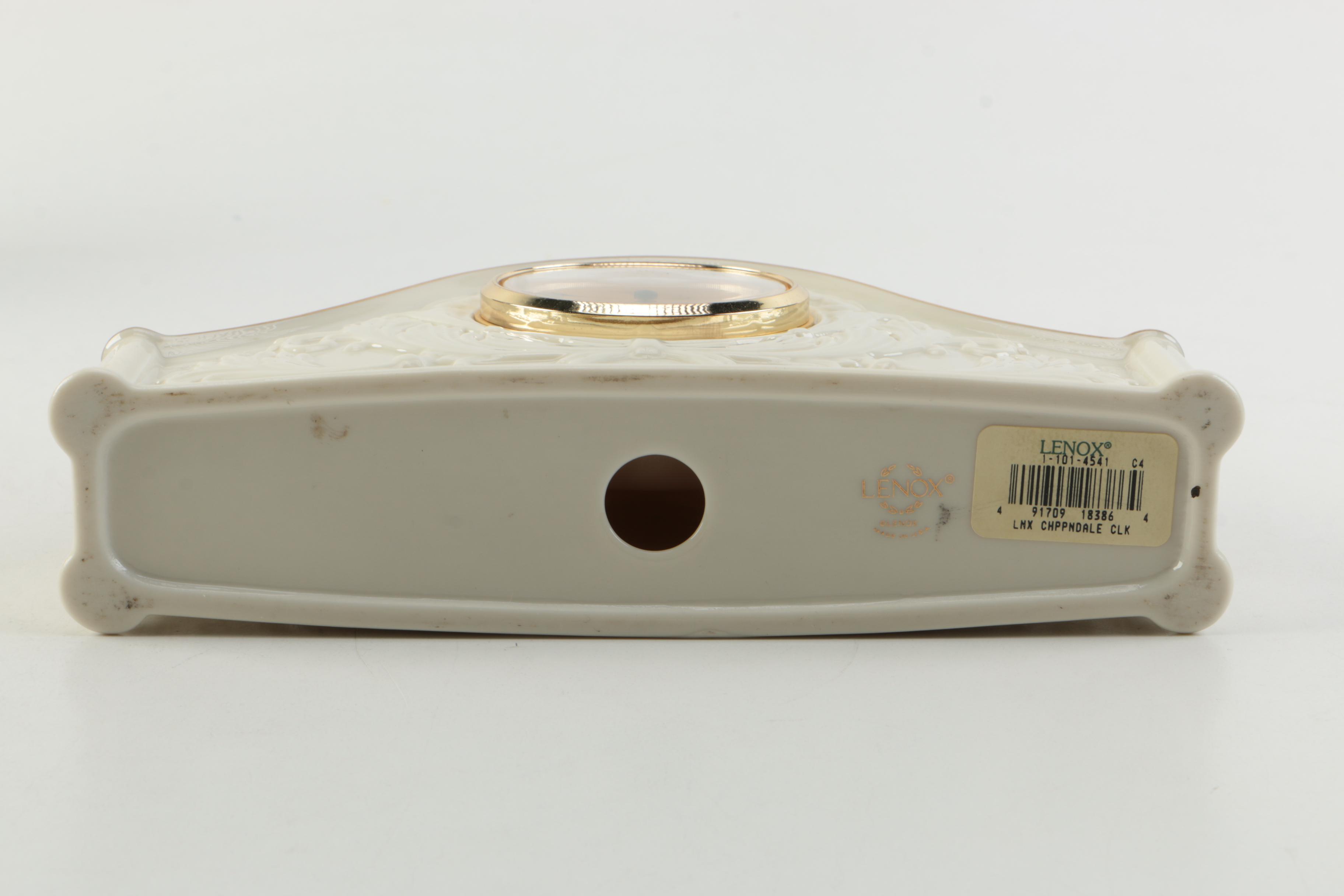 Lenox Chippendale Porcelain Mantel Clock