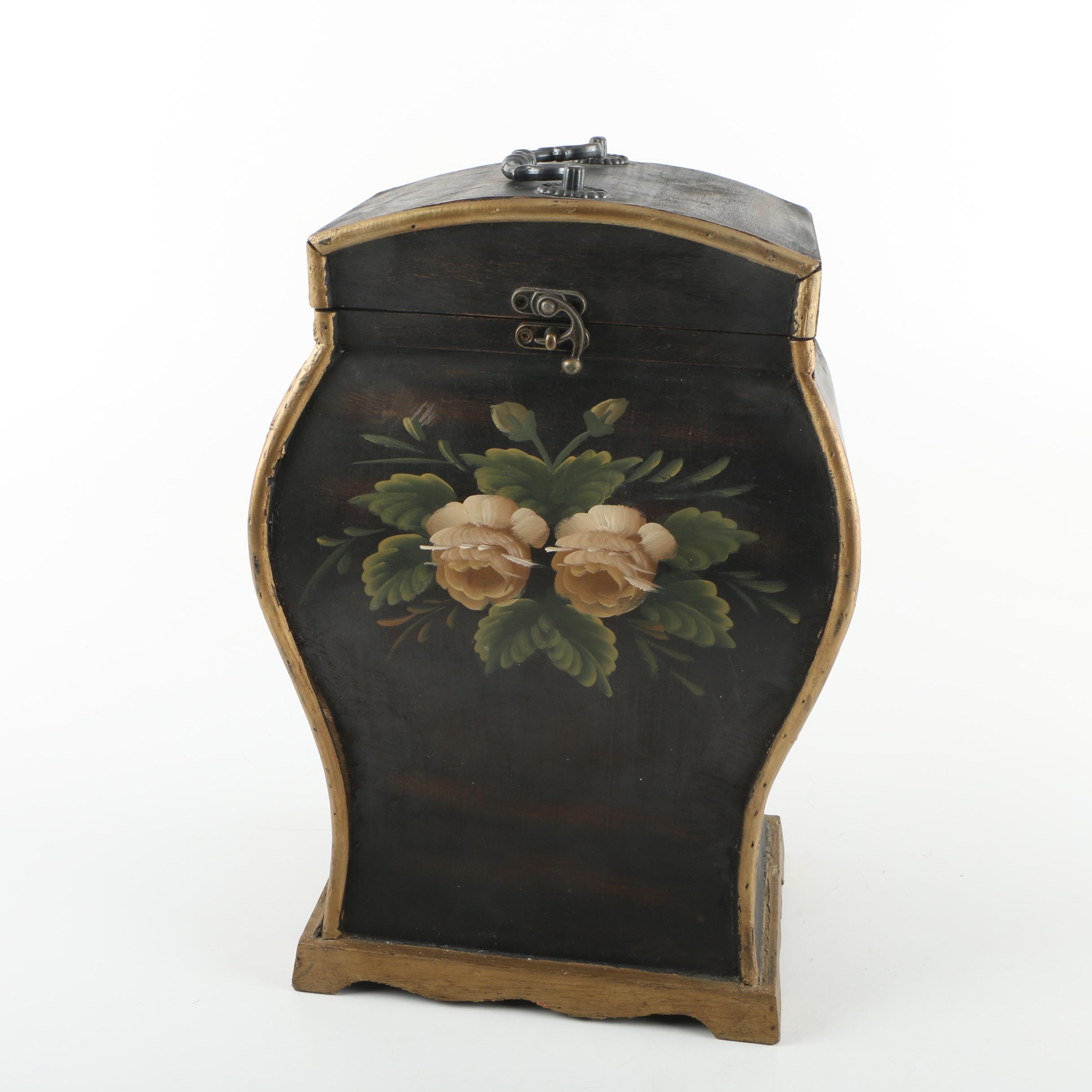 Vintage East Asian Lacquered Storage Box