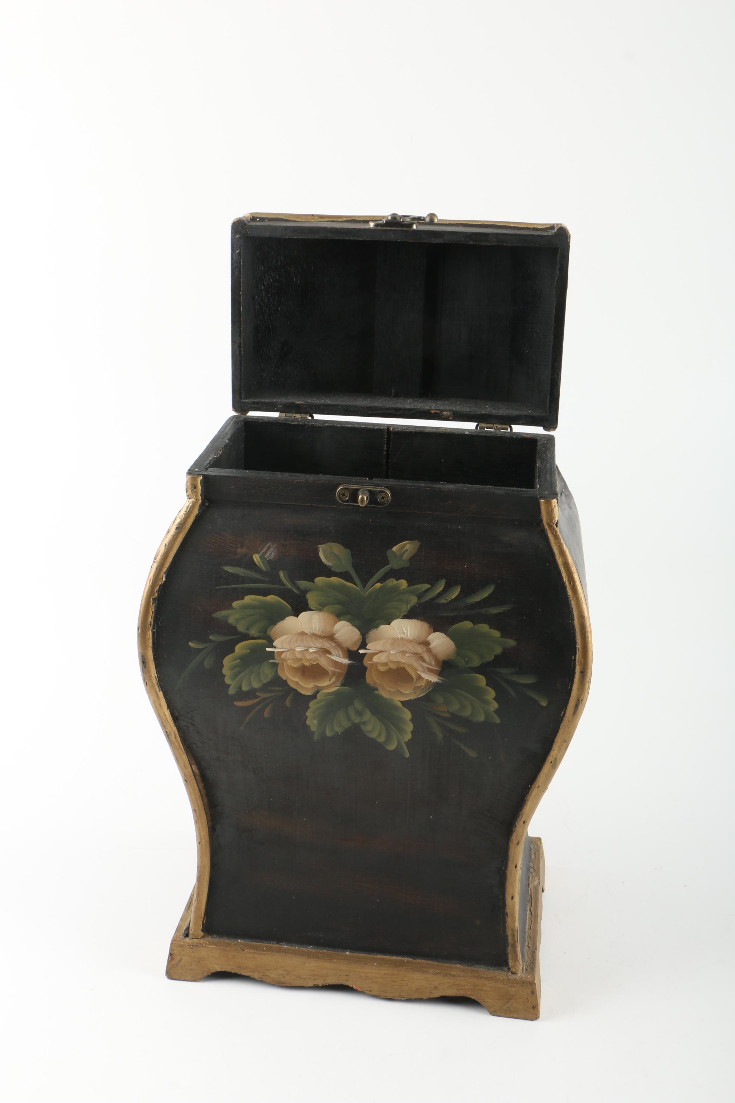 Vintage East Asian Lacquered Storage Box