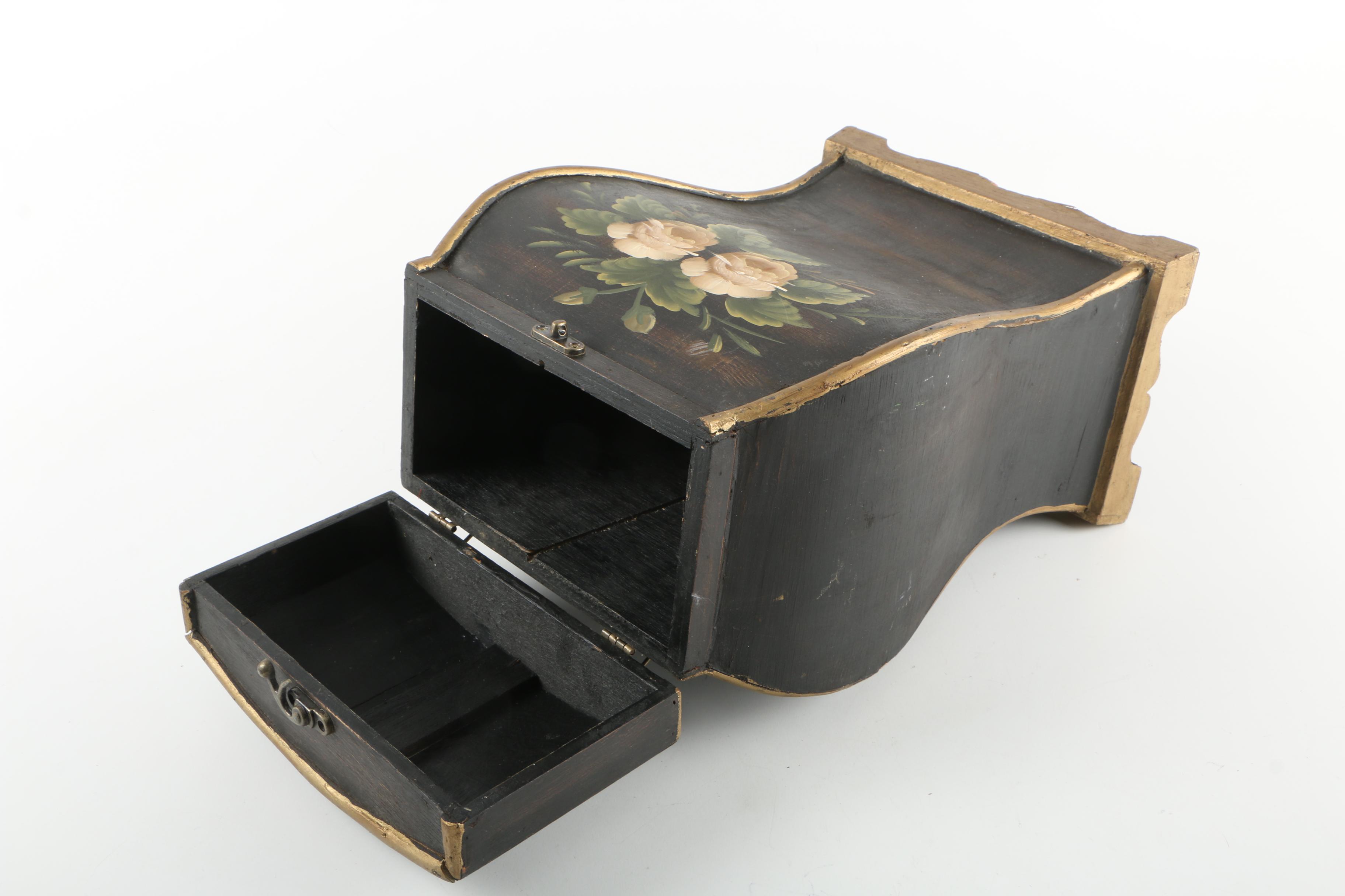 Vintage East Asian Lacquered Storage Box
