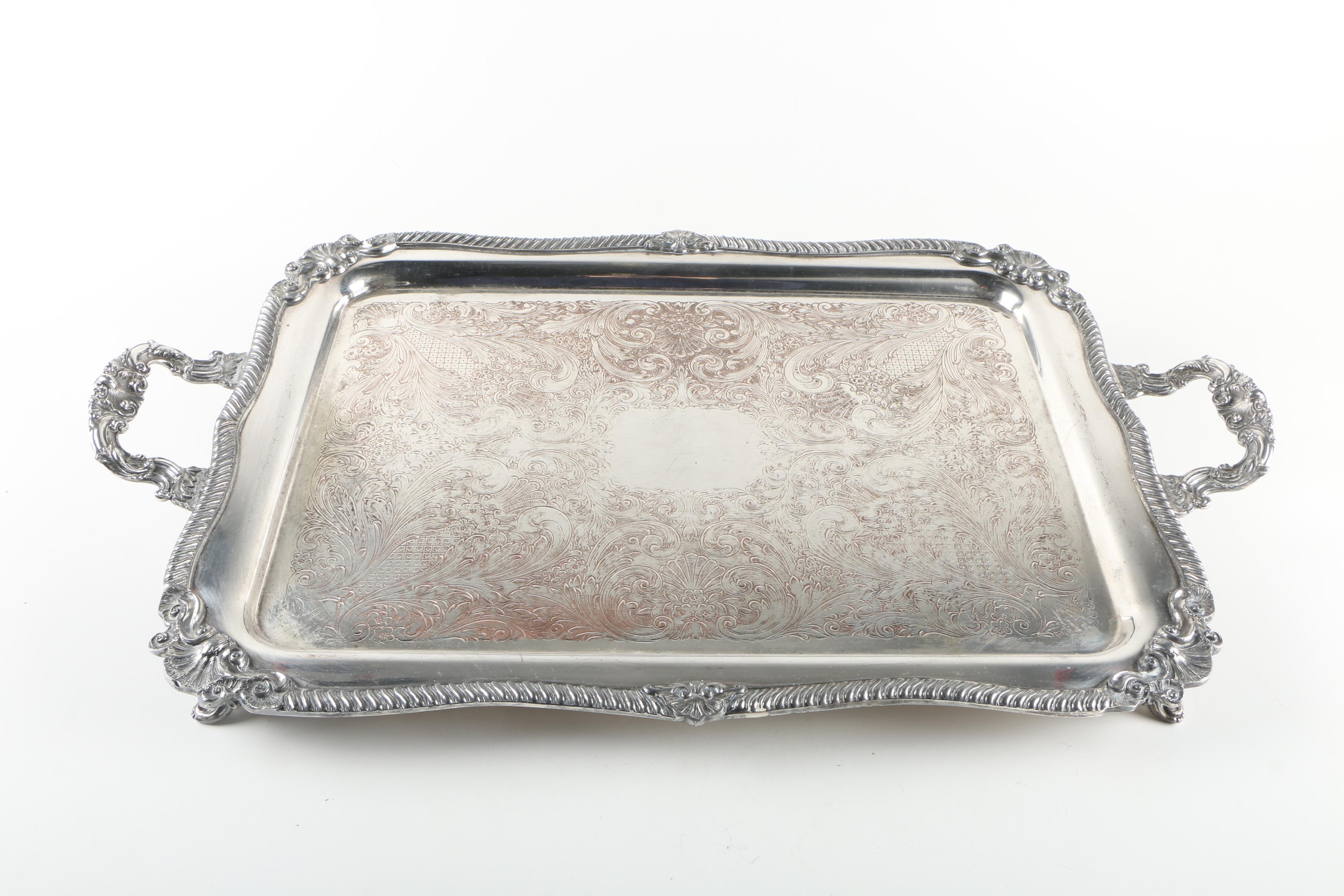 Godinger Silver Plate Serving Tray and Other Silver Plate Serveware