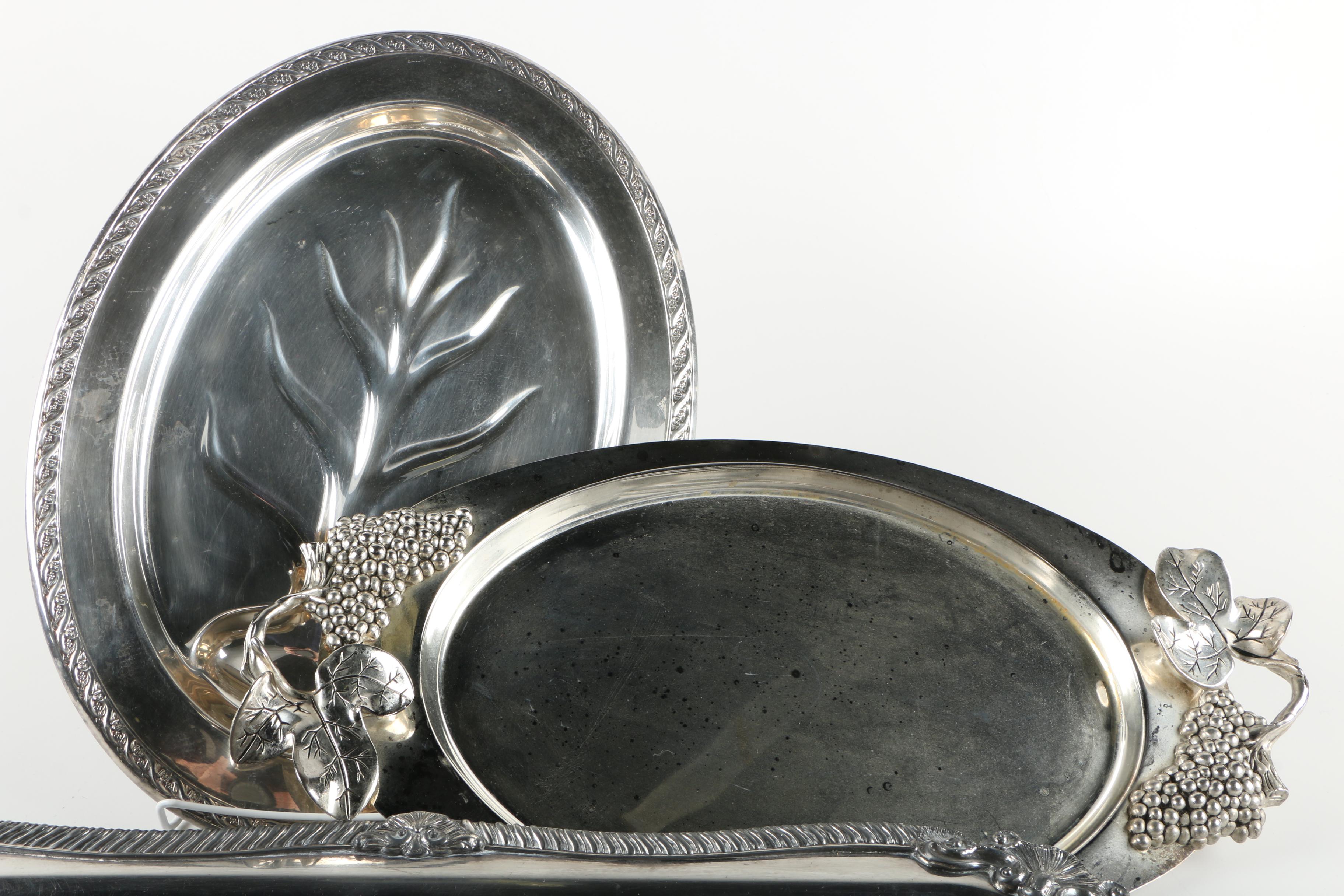 Godinger Silver Plate Serving Tray and Other Silver Plate Serveware