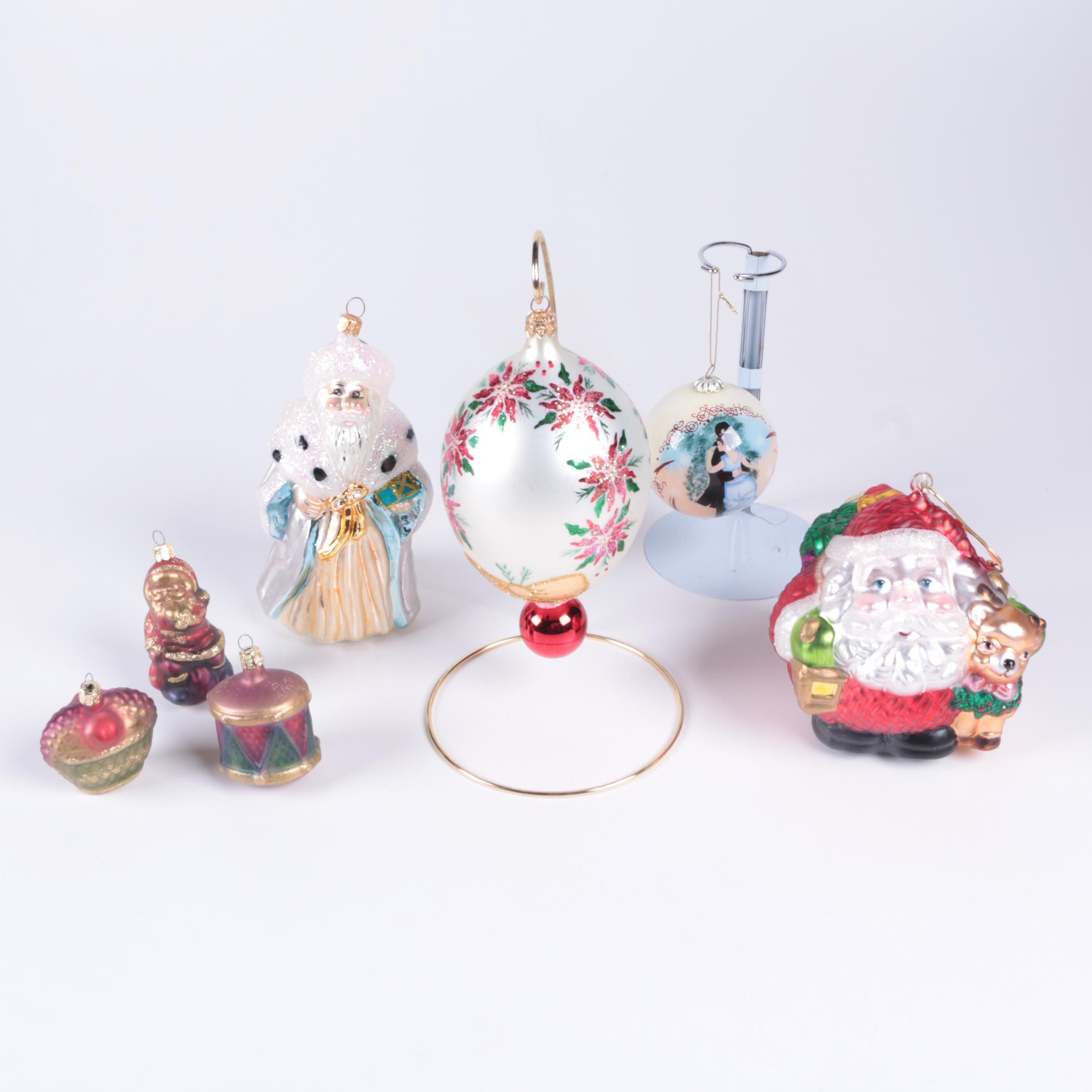 Christmas Tree Glass Ornaments Including Christopher Radko