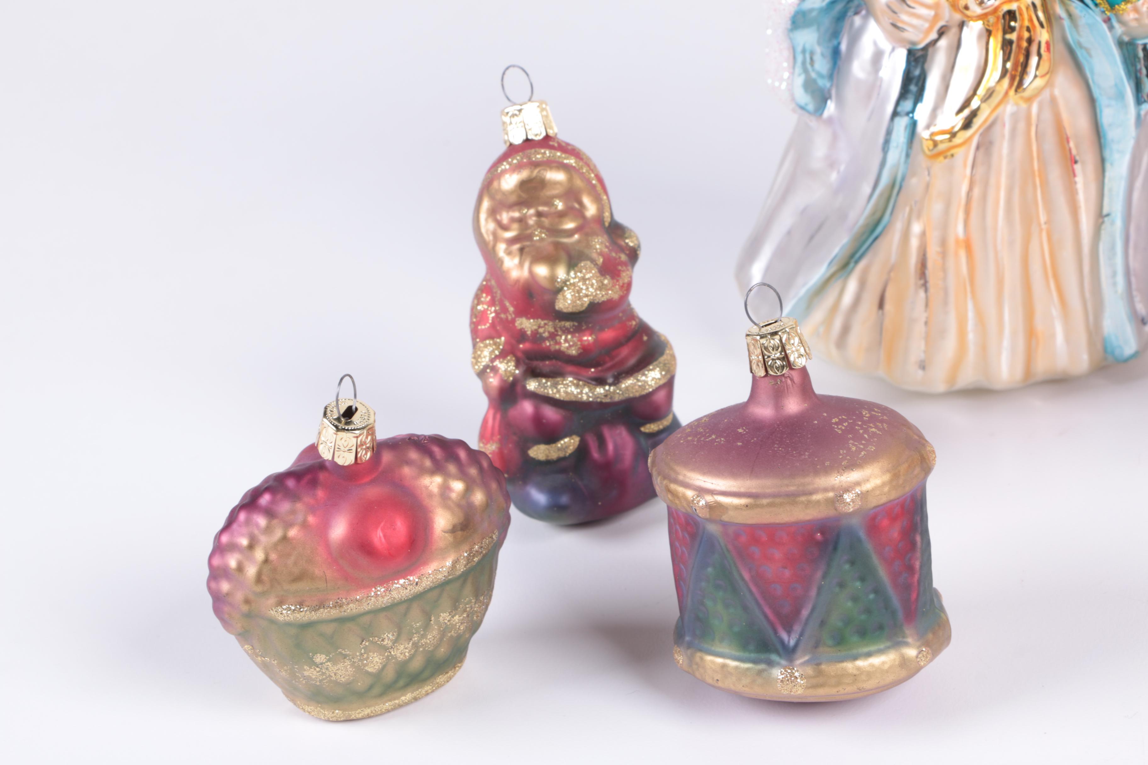 Christmas Tree Glass Ornaments Including Christopher Radko