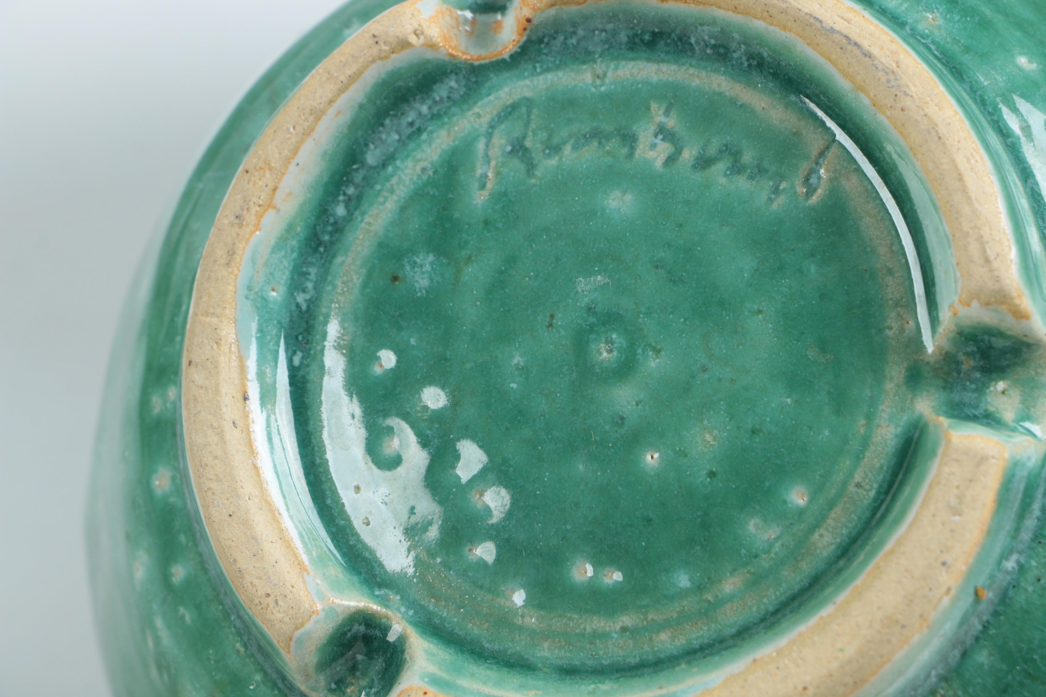 Assorted Green Art Pottery Planters