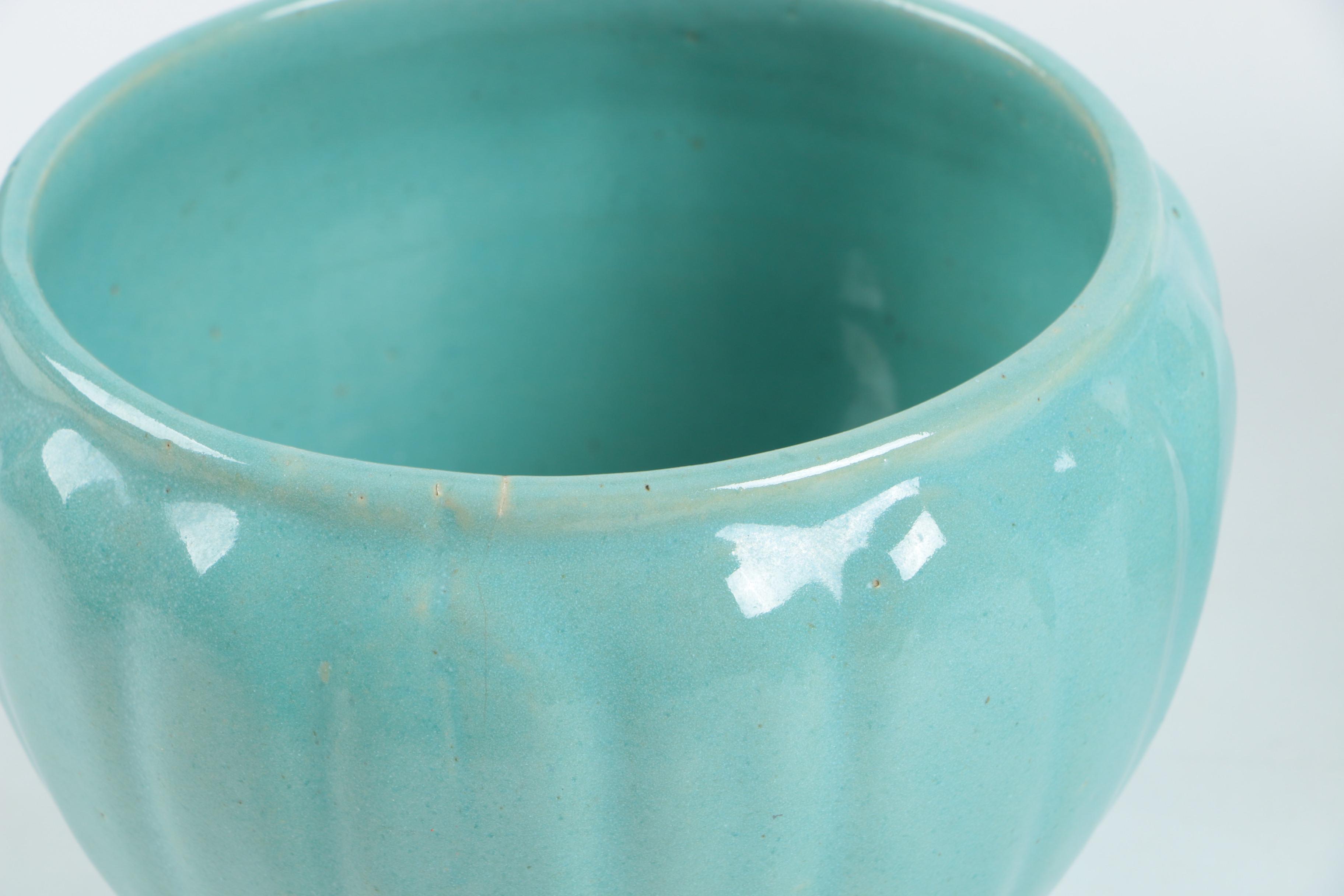 Assorted Green Art Pottery Planters