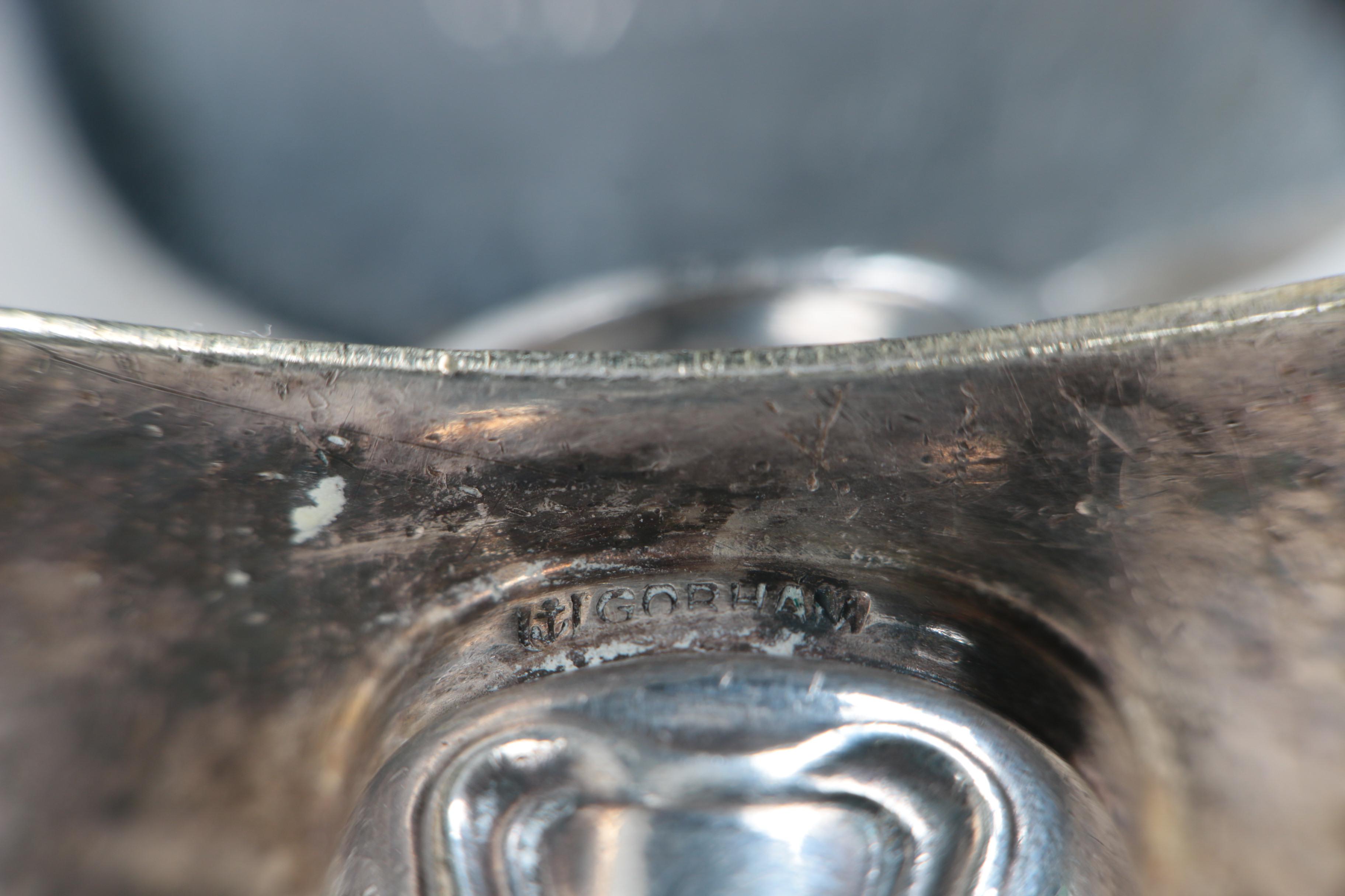 Gorham Engraved Hollow Handled Silver Plate Carving Set