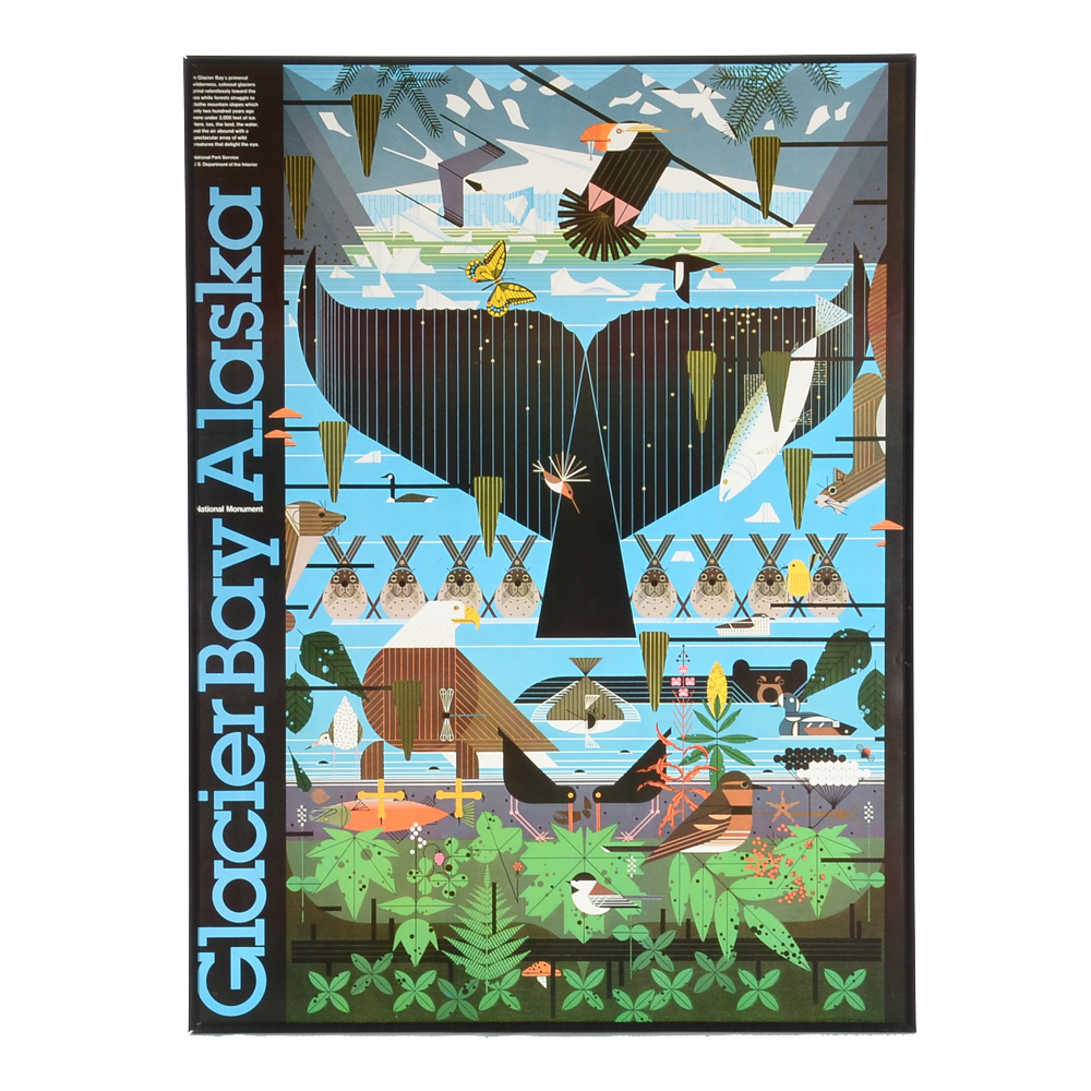 Charley Harper Poster for Glacier Bay  National Park