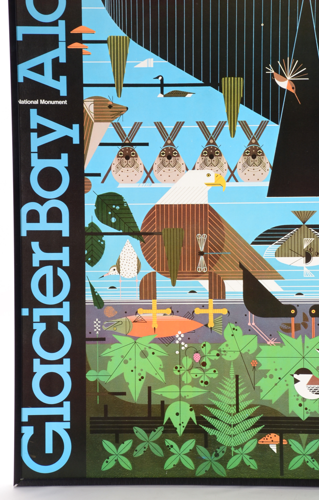 Charley Harper Poster for Glacier Bay  National Park