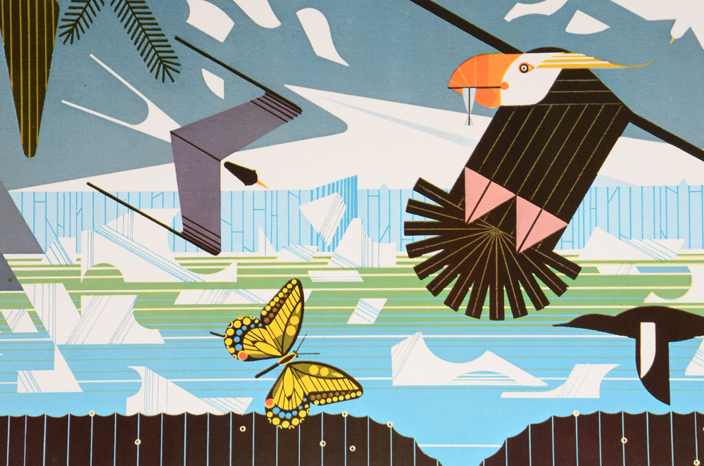 Charley Harper Poster for Glacier Bay  National Park