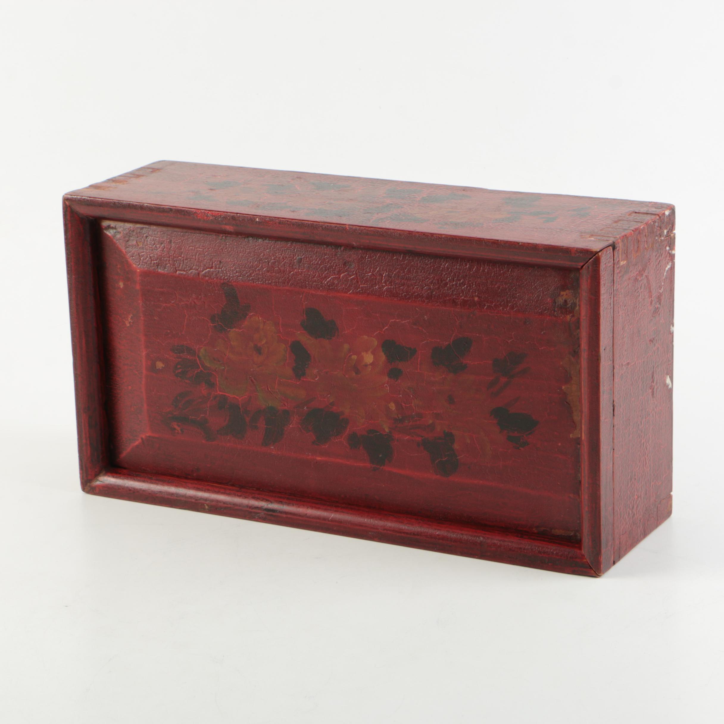Wood Box with Sliding Lid