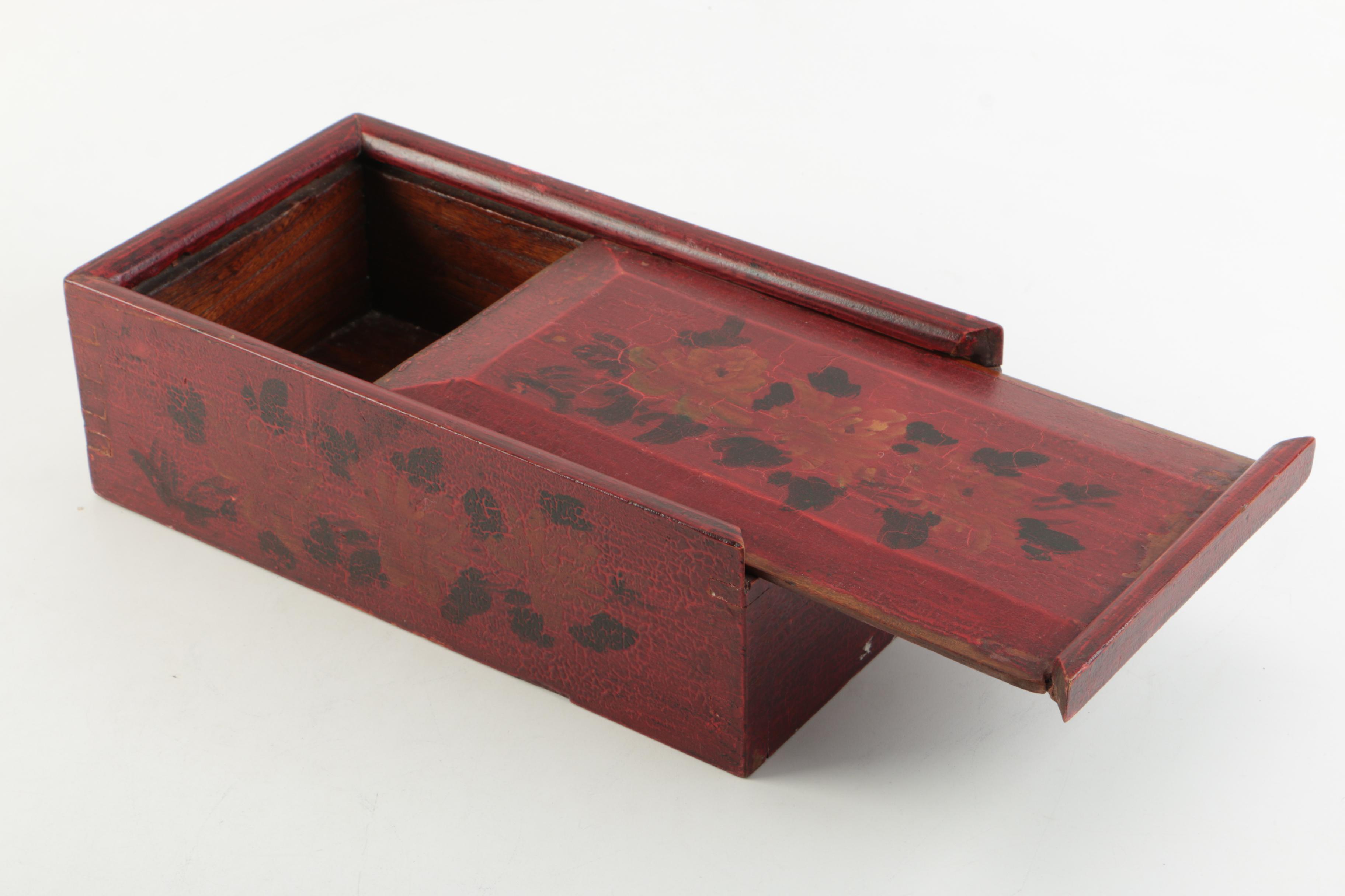 Wood Box with Sliding Lid