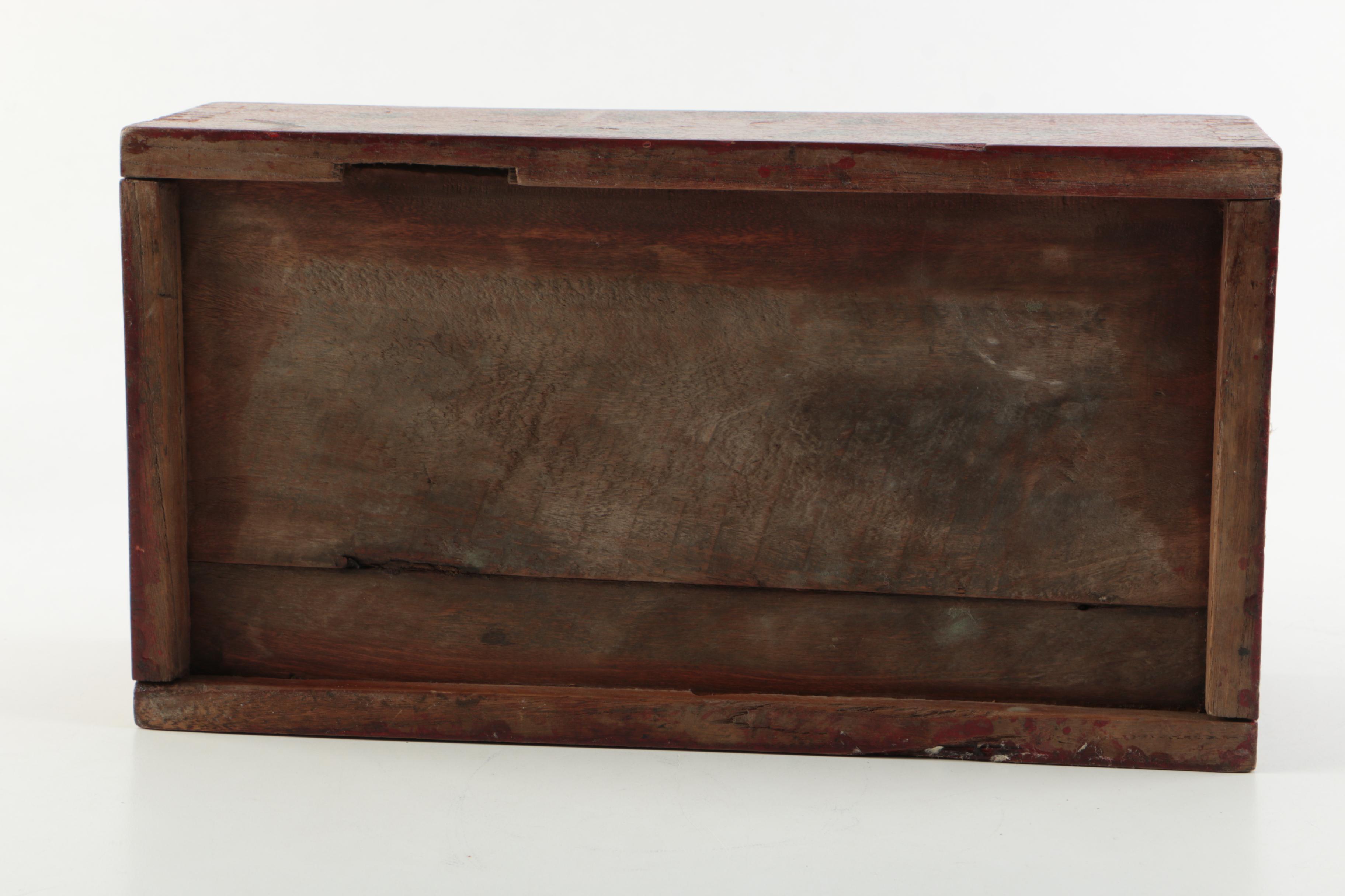 Wood Box with Sliding Lid